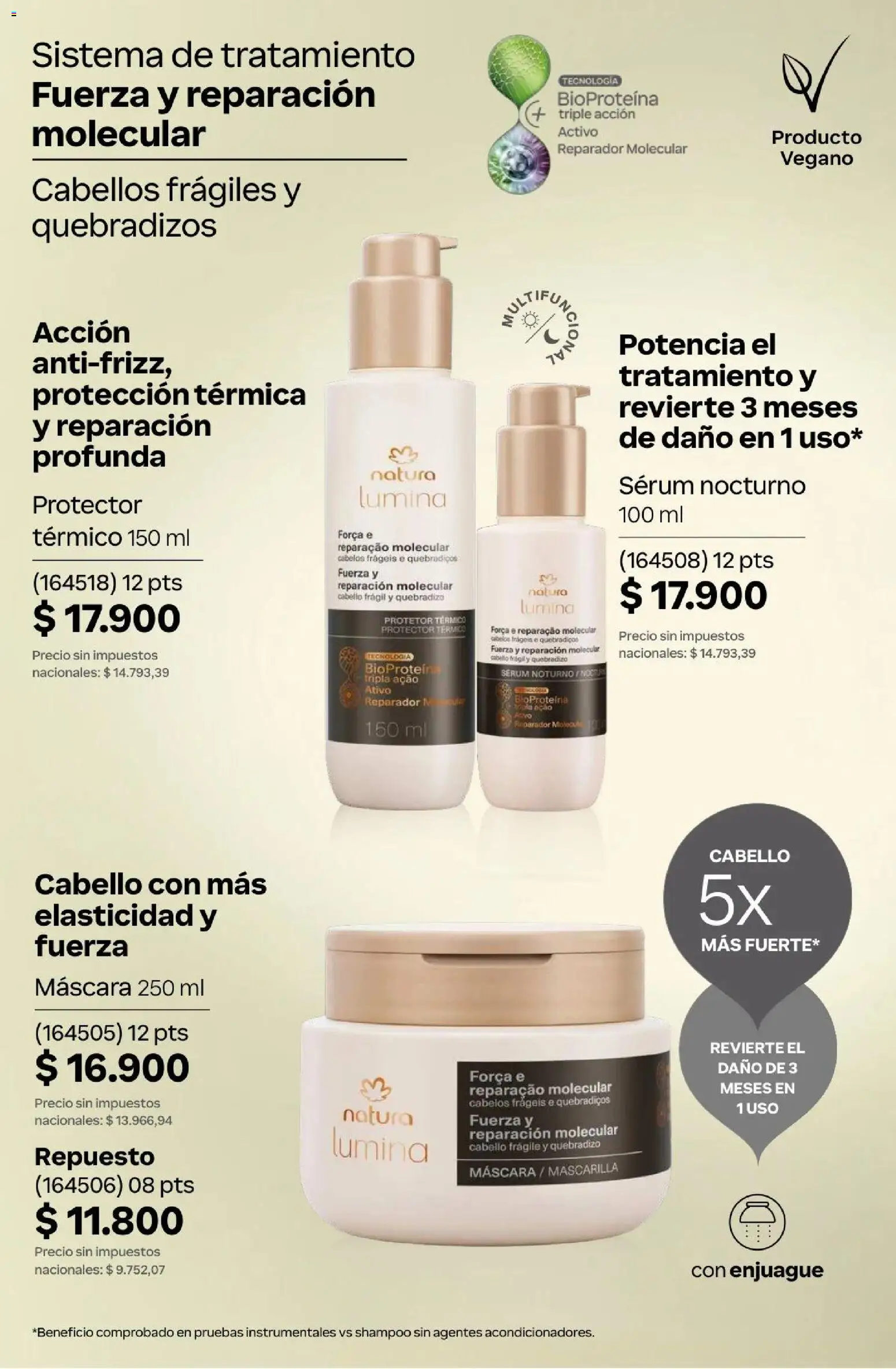 Natura Catálogo Ciclo 4/2026 │ válido desde el 01.04.2026 | Página: 261 | Productos: Mascarilla, Serum, Máscara, Térmica
