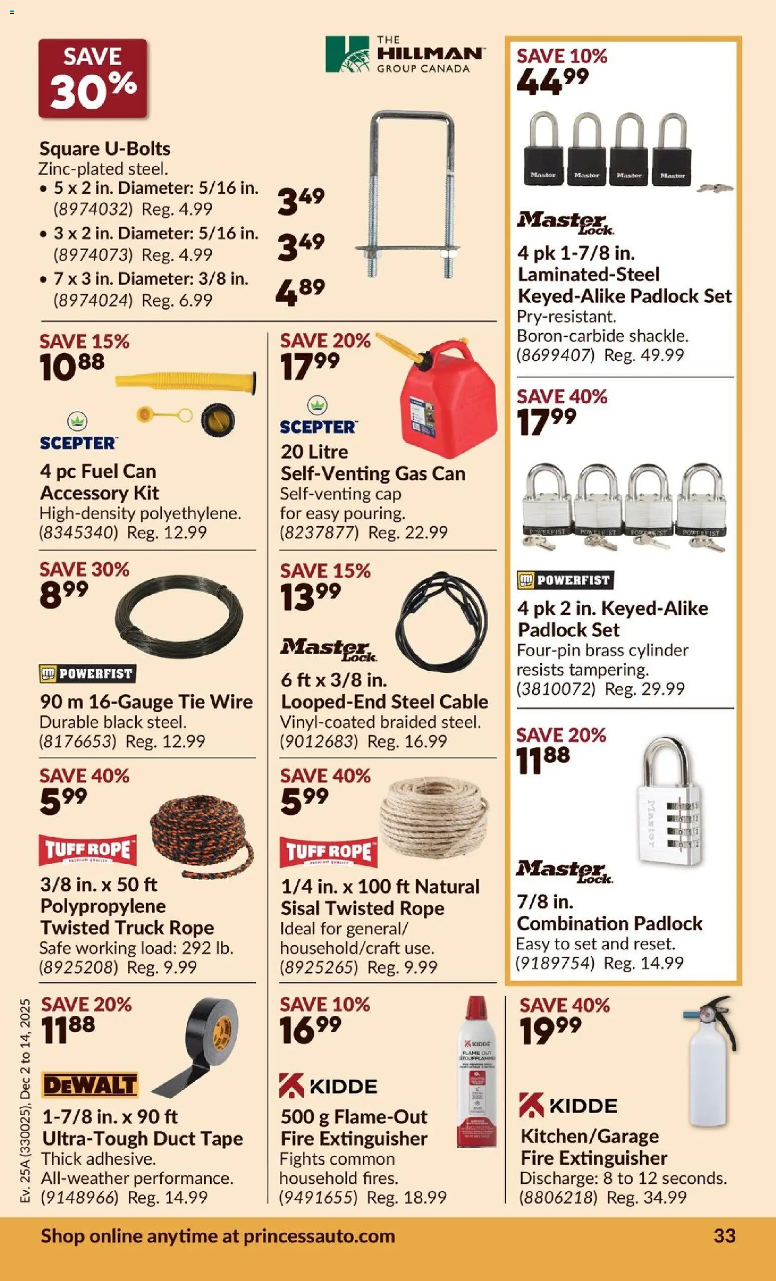 Princess Auto flyer valid from 02.12.2025 | Page: 38 | Products: Cap, PC, Cable