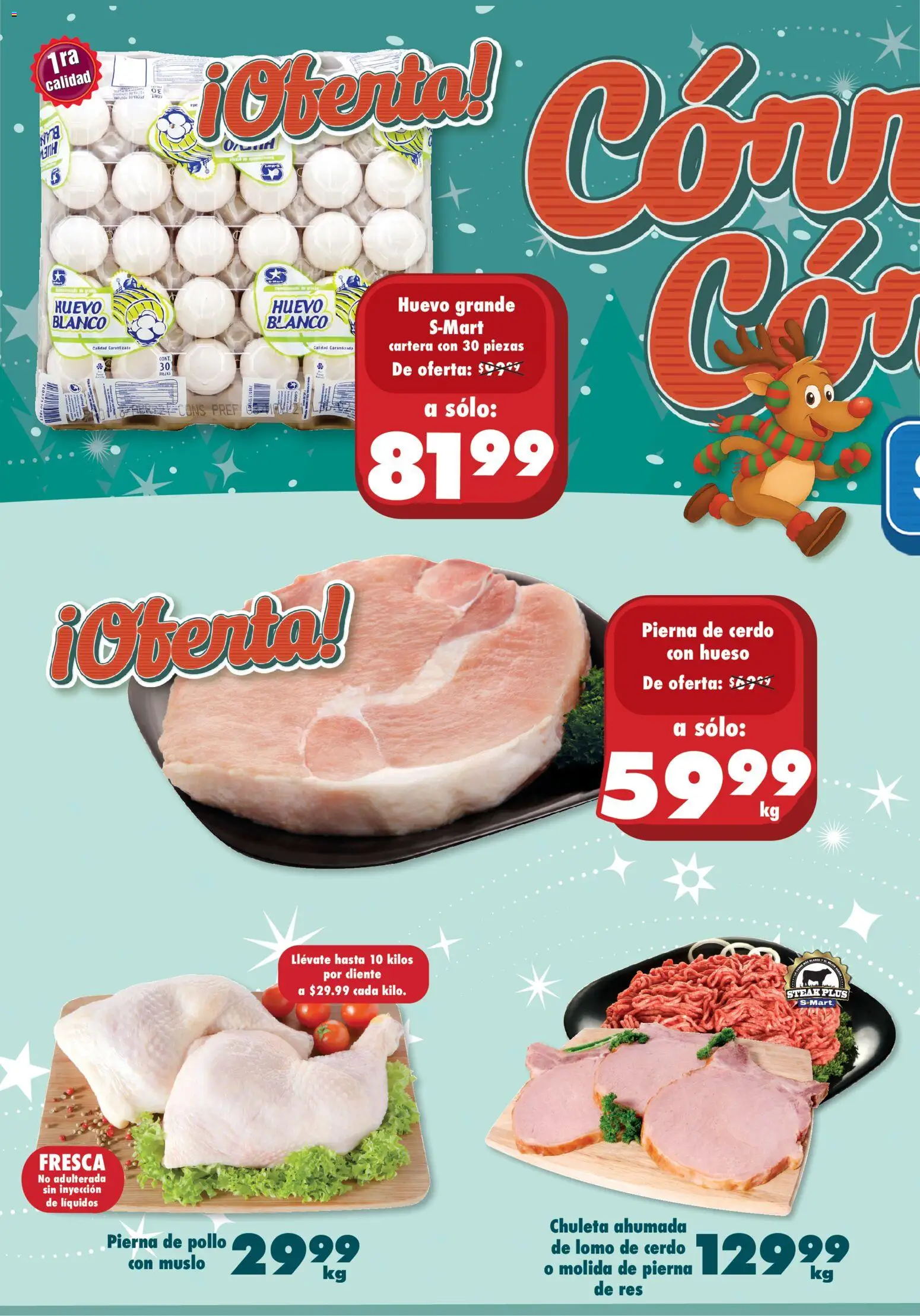 Nuevas ofertas de S-Mart válidas en toda la República Mexicana desde el 11.11.2025. ¡Encuentra las mejores ofertas en S-Mart folleto Juárez! | Página: 2 | Productos: Pollo, Huevo, Cerdo, Res