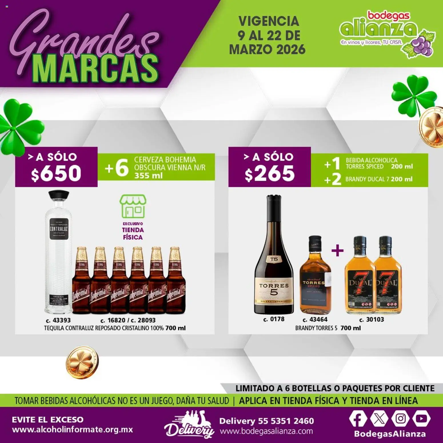 Nuevas ofertas de Bodegas Alianza válidas en toda la República Mexicana desde el 09.03.2026. ¡Encuentra las mejores ofertas en Bodegas Alianza catálogo Grandes Marcas! | Página: 14 | Productos: Cerveza, Tequila
