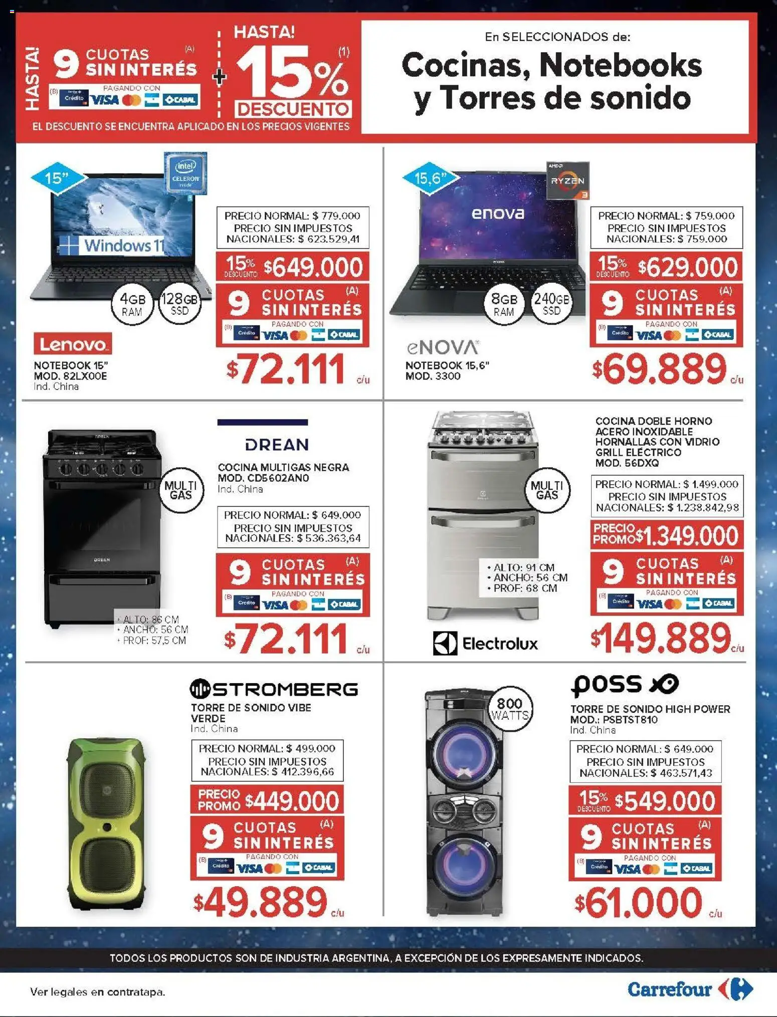 Carrefour ofertas │ válido desde el 25.03.2026 | Página: 31 | Productos: Horno, Cocina, Notebook