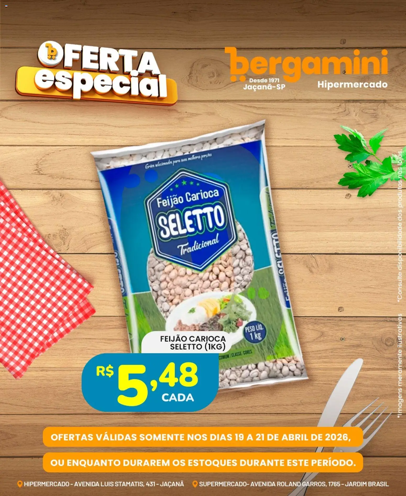 Supermercado Bergamini Folheto - válido de 19.04.2026 | Página: 3 | Produtos: Feijão