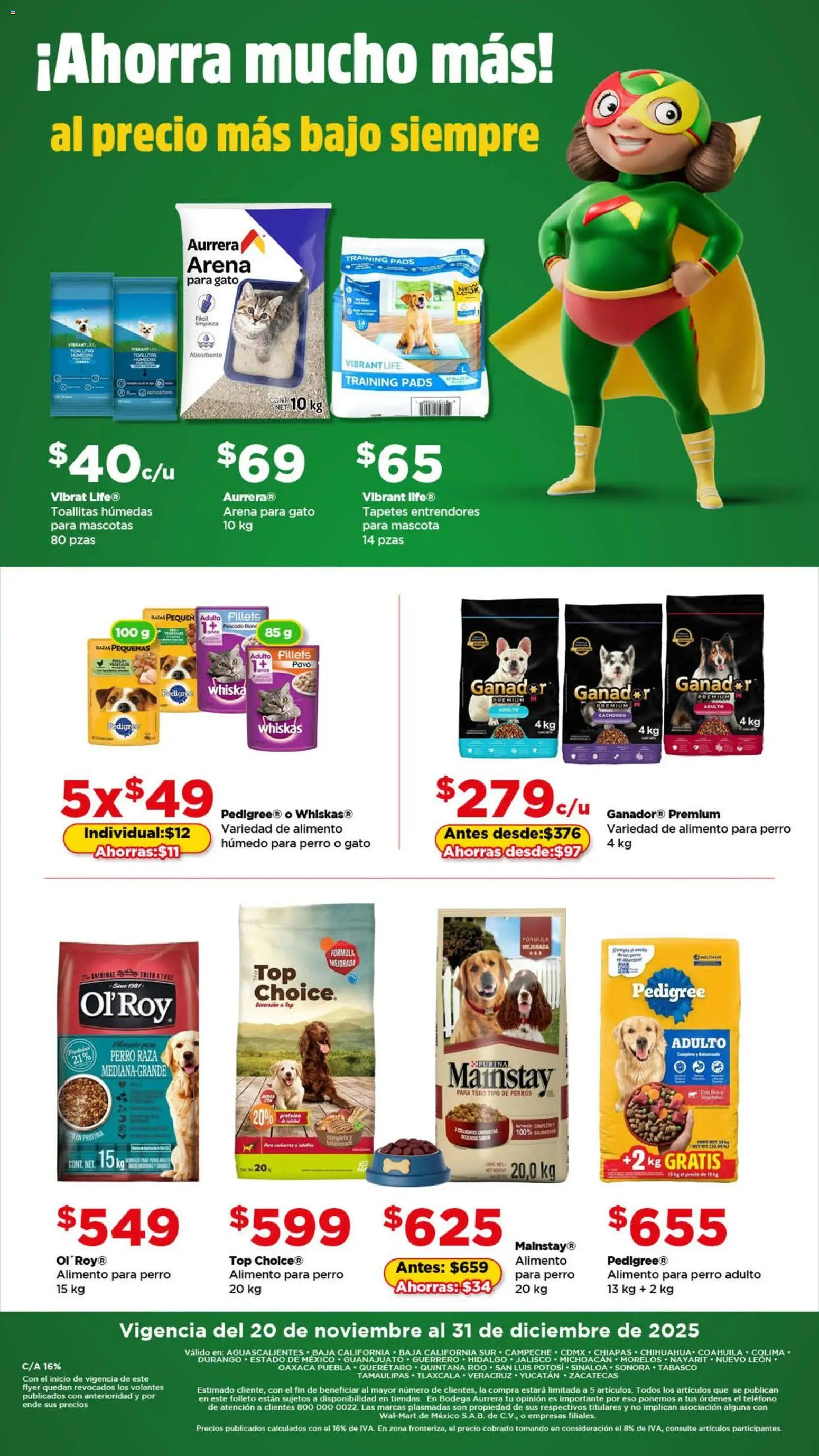 Nuevas ofertas de Bodega Aurrerá válidas en toda la República Mexicana desde el 20.11.2025. ¡Encuentra las mejores ofertas en Bodega Aurrerá folleto Ahorra mucho más! | Página: 1