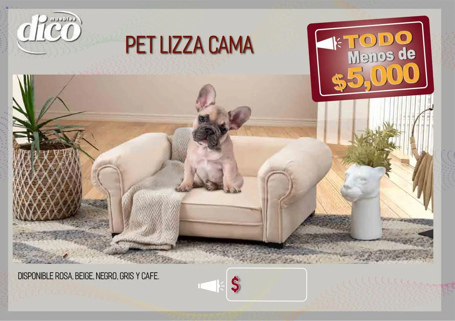 Nuevas ofertas de Muebles Dico válidas en toda la República Mexicana desde el 09.04.2026. ¡Encuentra las mejores ofertas en Muebles Dico catálogo Todo menos de 5000 Pacifico! | Página: 74 | Productos: Cama