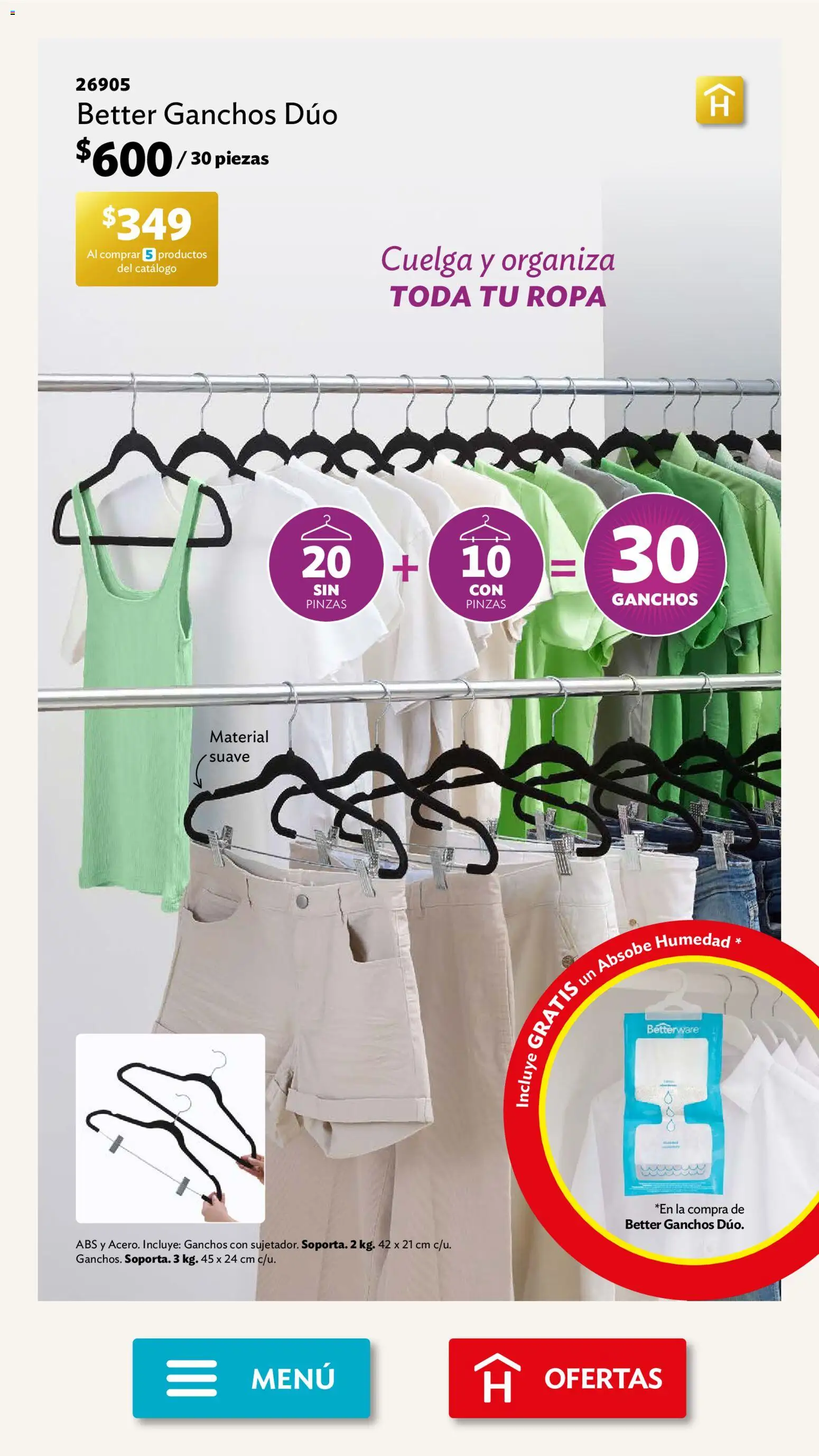 Nuevas ofertas de Betterware válidas en toda la República Mexicana desde el 02.02.2026. ¡Encuentra las mejores ofertas en Betterware campaña 2 2026! | Página: 3 | Productos: Ropa