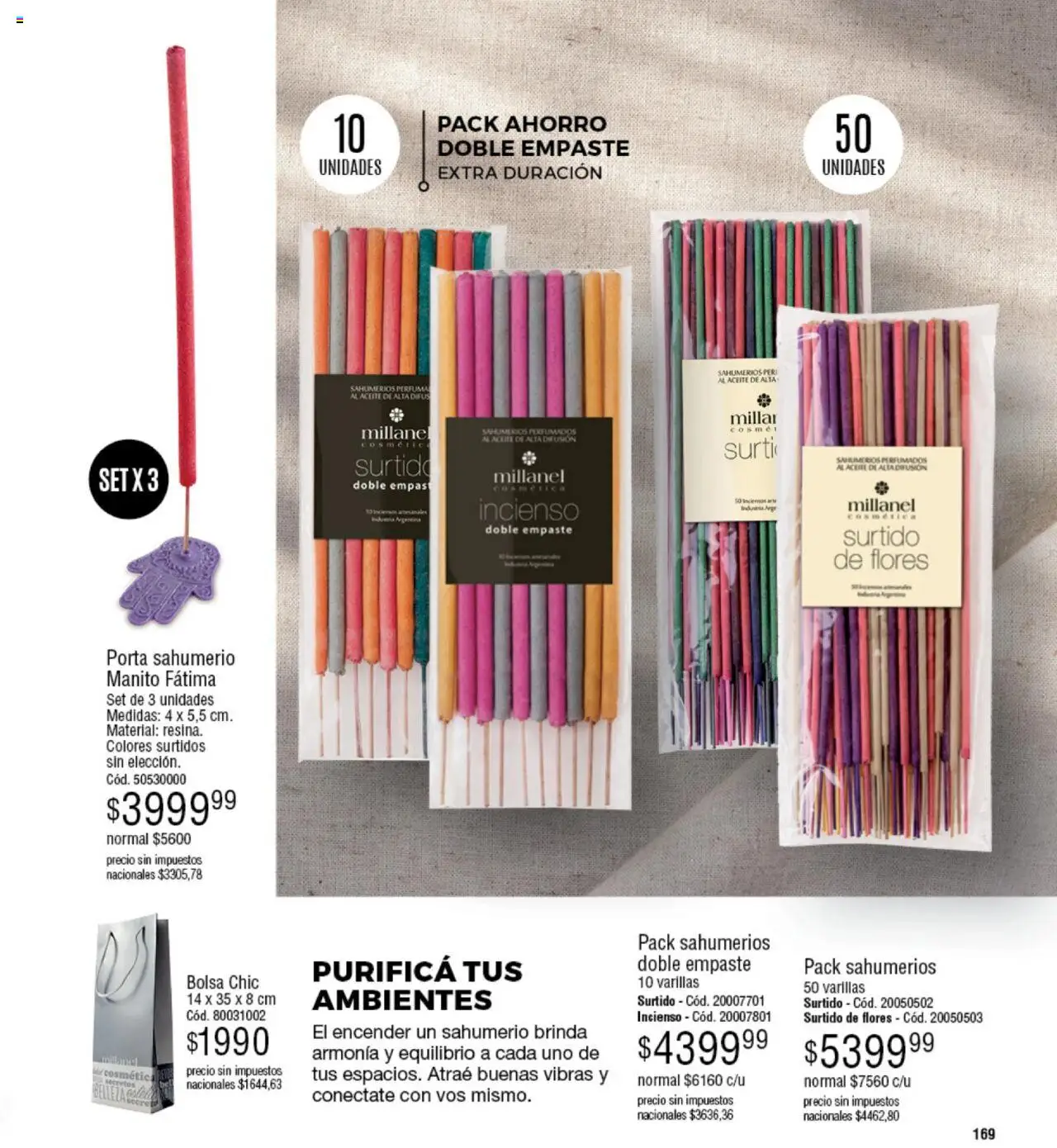 Millanel - Catálogo │ válido desde el 20.10.2025 | Página: 169 | Productos: Sahumerio, Porta sahumerio, Bolsa, Aceite