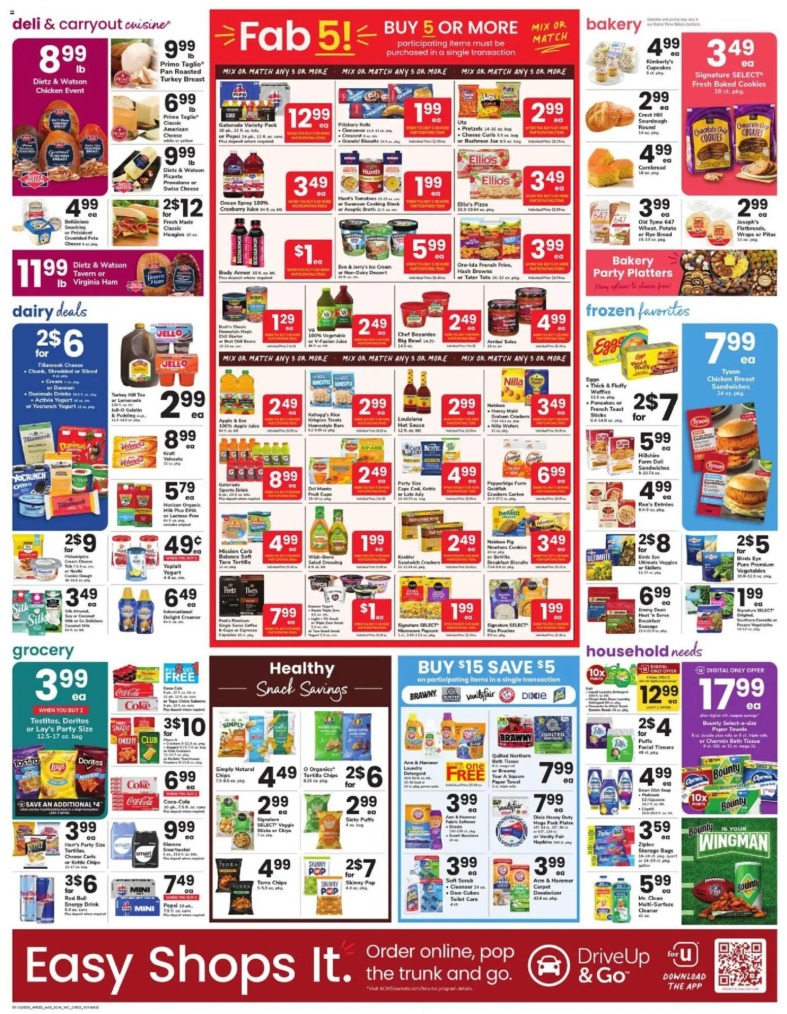 Acme Weekly Ad - NJ - valid from 16.01.2026 | Page: 2 | Products: Pizza, Microwave, Salad, Sausage