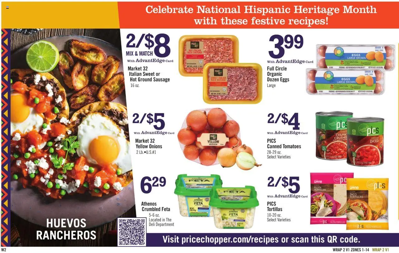 Price Chopper Weekly Current - MA - valid from 14.09.2025 | Page: 14 | Products: Eggs, Tomatoes, Sausage, Case
