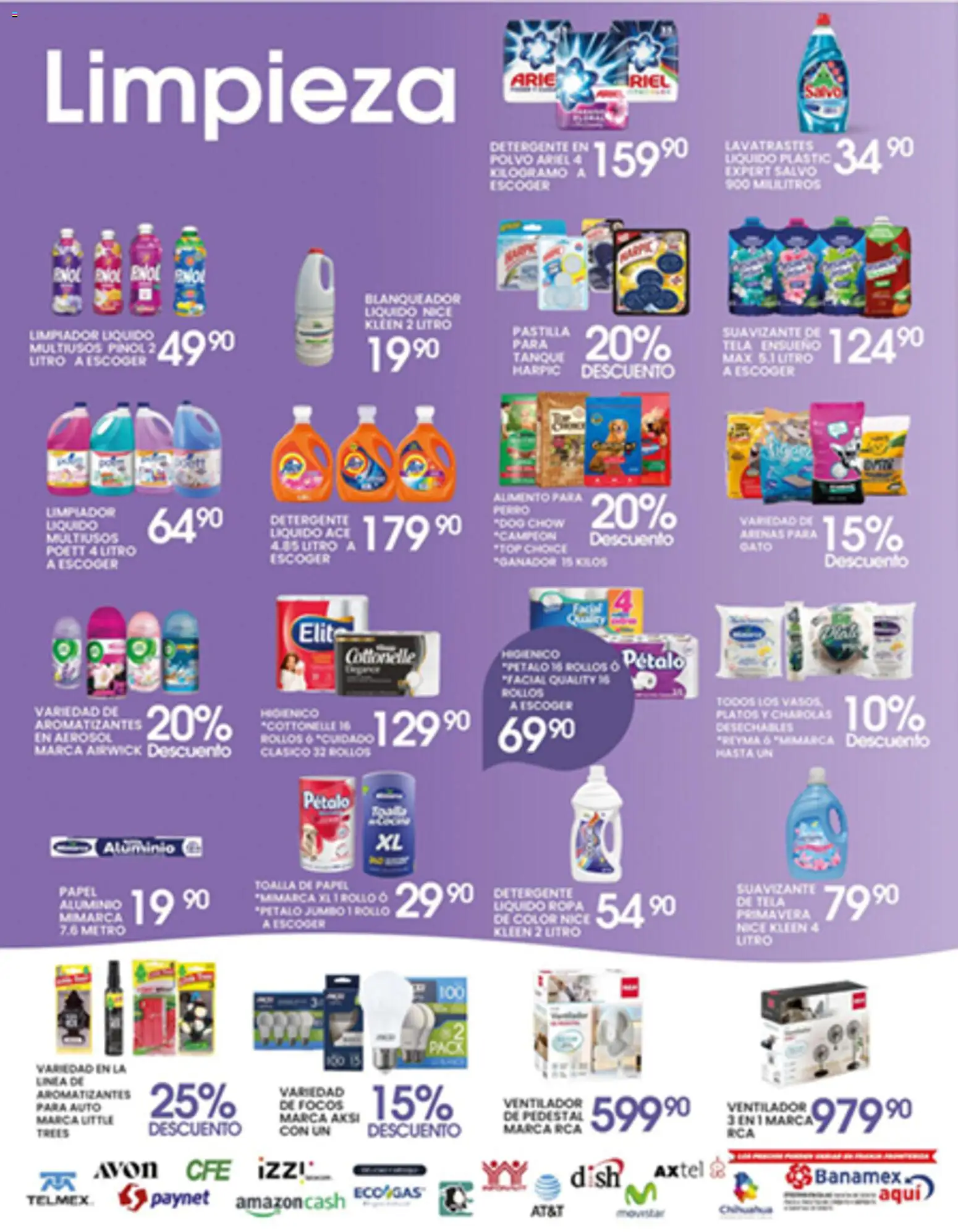 Nuevas ofertas de Alsuper válidas en toda la República Mexicana desde el 14.04.2026. ¡Encuentra las mejores ofertas en Alsuper folleto Chihuahua-Estado! | Página: 5 | Productos: Detergente, Ventilador, Suavizante, Top