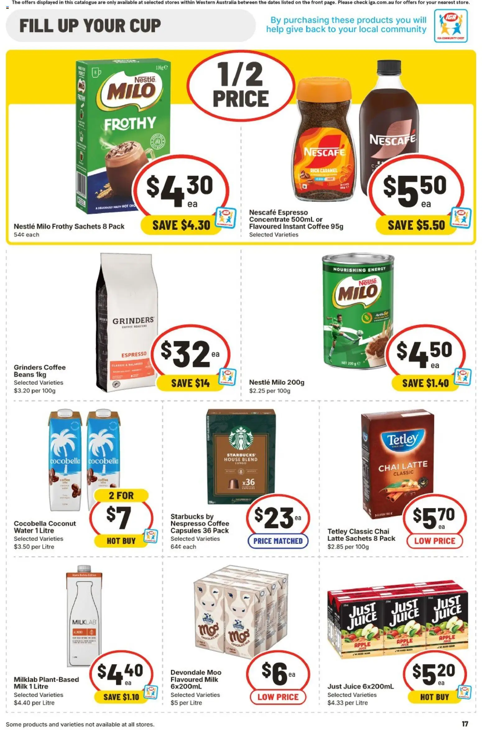 IGA catalogue - valid from 11.03.2026 | Page: 17 | Products: Coffee, Juice, Water, Nescafe