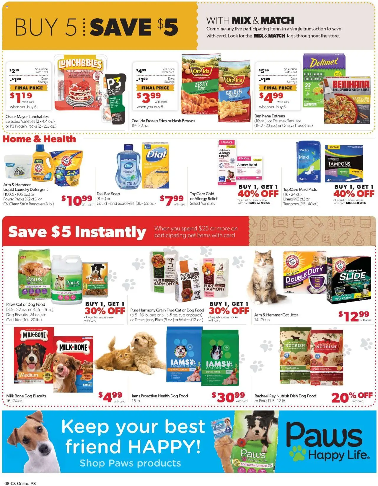 Family Fare Weekly Ad - IA - valid from 03.08.2025 | Page: 13 | Products: Hammer, Pizza, Pads, Weight