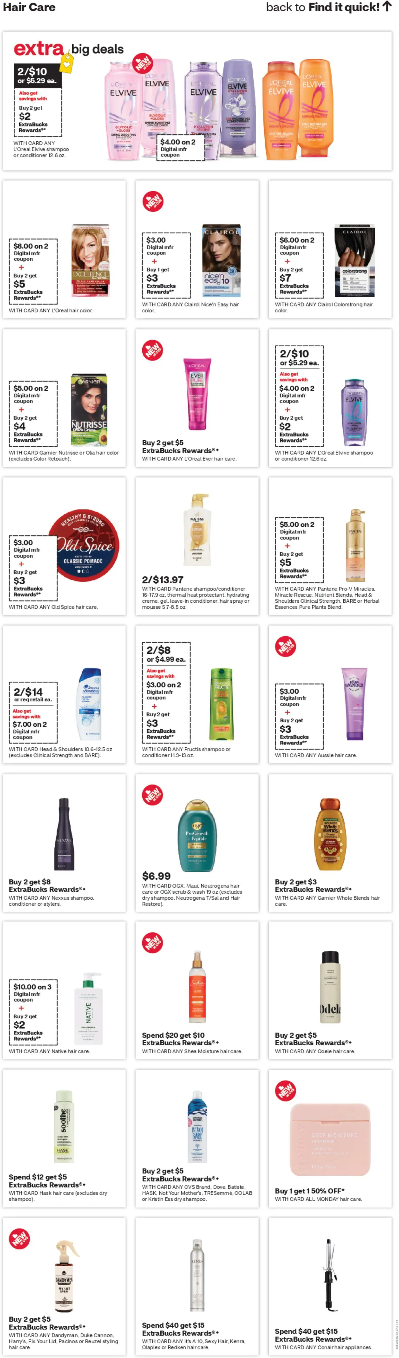 CVS Pharmacy Weekly Ad - NY - valid from 12.04.2026 | Page: 12 | Products: Shampoo, Hair spray, Hair conditioner, Hair color