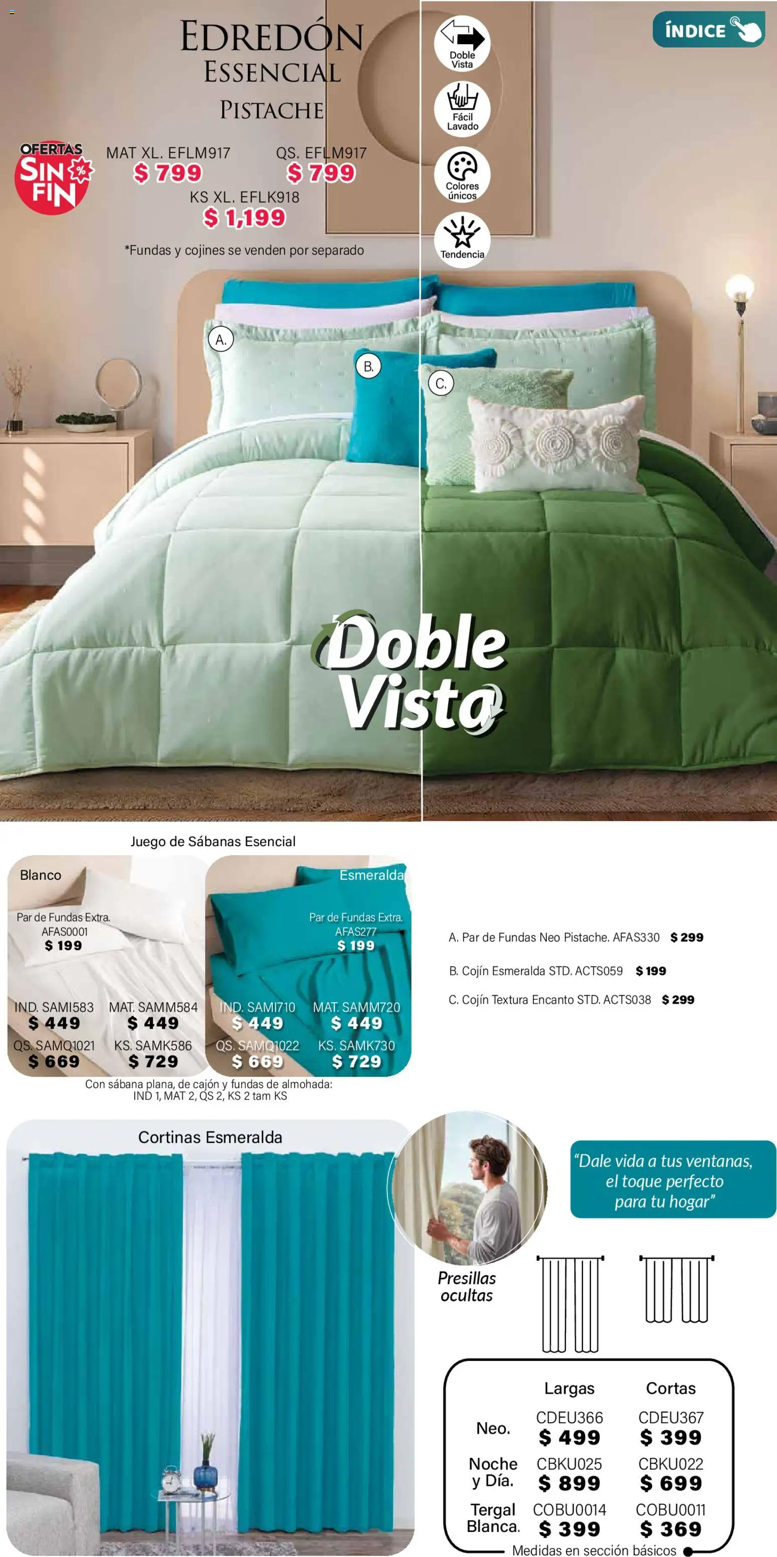 Nuevas ofertas de Colchas Concord válidas en toda la República Mexicana desde el 01.11.2025. ¡Encuentra las mejores ofertas en Colchas Concord Buen Fin! | Página: 154 | Productos: Juego, Almohada, Sabanas, Cortinas