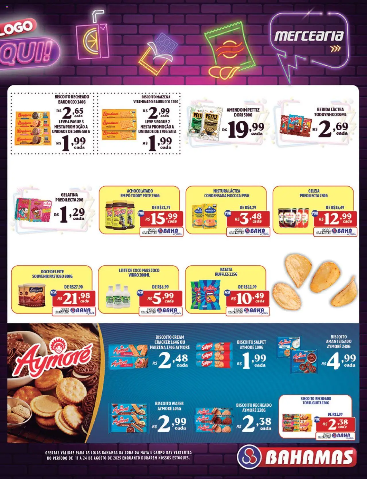 Bahamas Supermercados Folheto - válido de 11.08.2025 | Página: 3 | Produtos: Coco, Amendoim, Achocolatado, Bebida