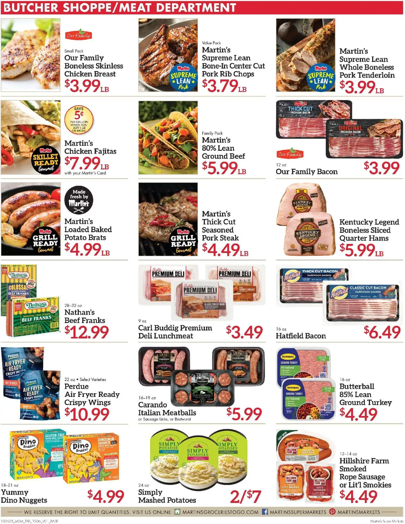 Martin’s - Current Ad - IN - valid from 26.10.2025 | Page: 6 | Products: Skillet, Pork, Beef, Sausage