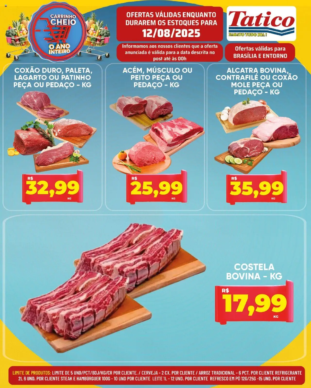 Tatico Folheto - válido de 12.08.2025 | Página: 8 | Produtos: Pó, Alcatra, Carrinho, Refrigerante