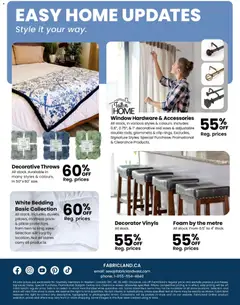 Preview of Fabricland weekly flyer / circulaire from shop Fabricland valid from 02.01.2026 | Page: 11 | Products: Phone, Mattress, Pillow