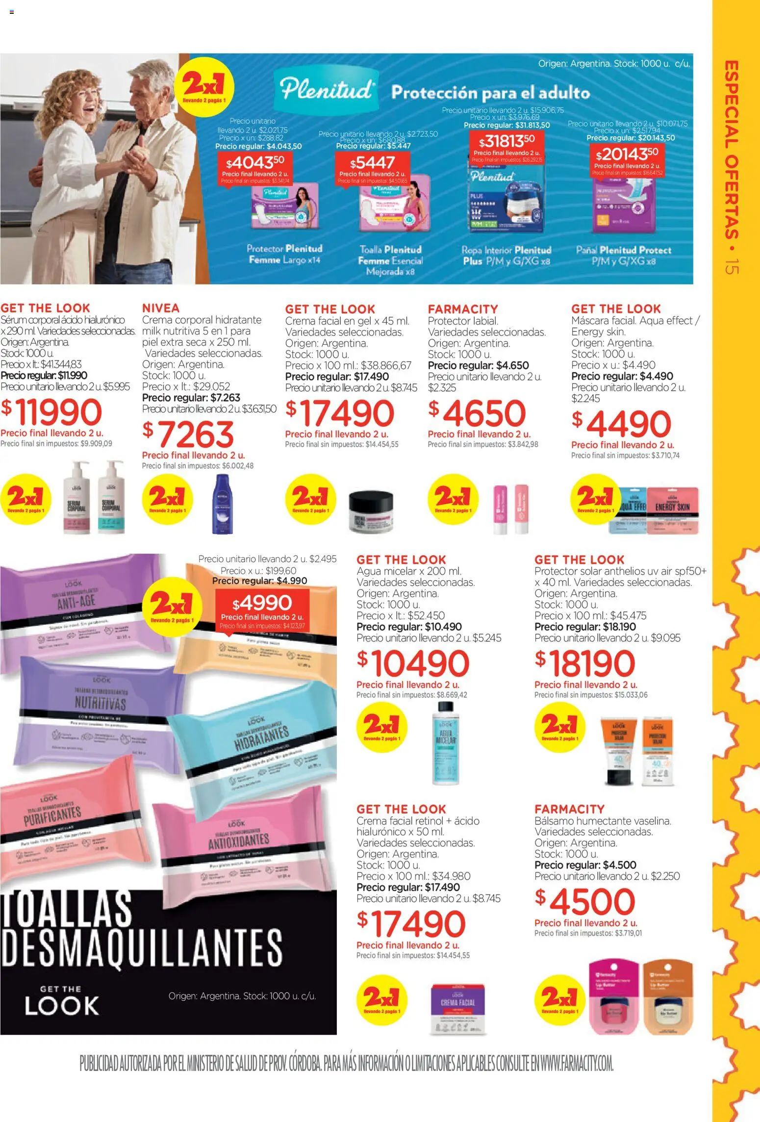 Farmacity catálogo │ válido desde el 03.03.2026 | Página: 15 | Productos: Serum, Protector solar, Ropa interior, Crema