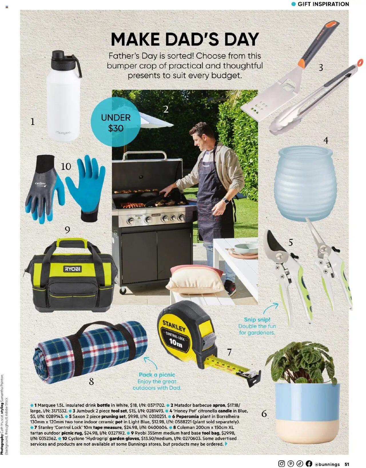 Bunnings Warehouse catalogue - valid from 01.08.2025 | Page: 55 | Products: Light, Pruning, Suit, Candle