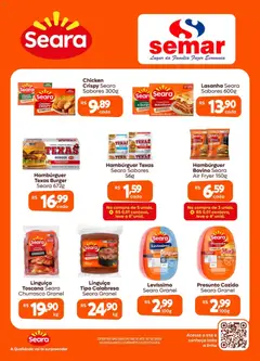 Semar Supermercado - Ofertas Seara - Pré-Visualização do folheto da loja Semar Supermercado, válido de 08.12.2025