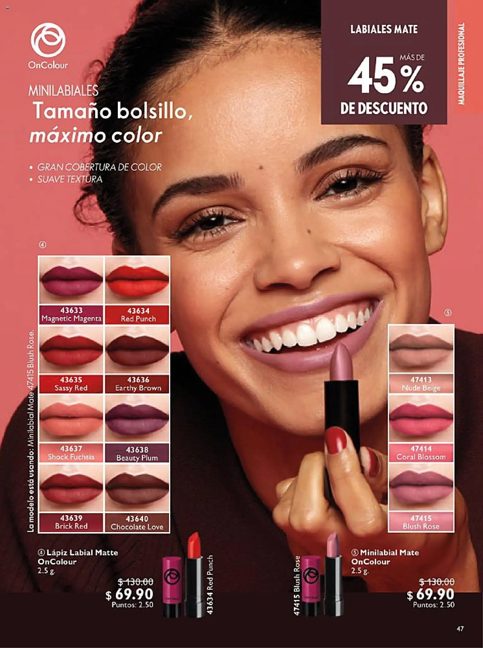 Nuevas ofertas de Oriflame válidas en toda la República Mexicana desde el 14.02.2026. ¡Encuentra las mejores ofertas en Oriflame campaña 3 2026! | Página: 47 | Productos: Chocolate, Mate, Maquillaje, Lápiz labial
