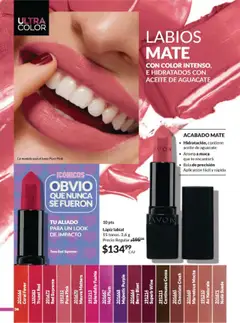 Nuevas ofertas de AVON válidas en toda la República Mexicana desde el 13.09.2025. ¡Encuentra las mejores ofertas en Lápiz labial, 15 tonos. 3,6 g! | Página: 29
