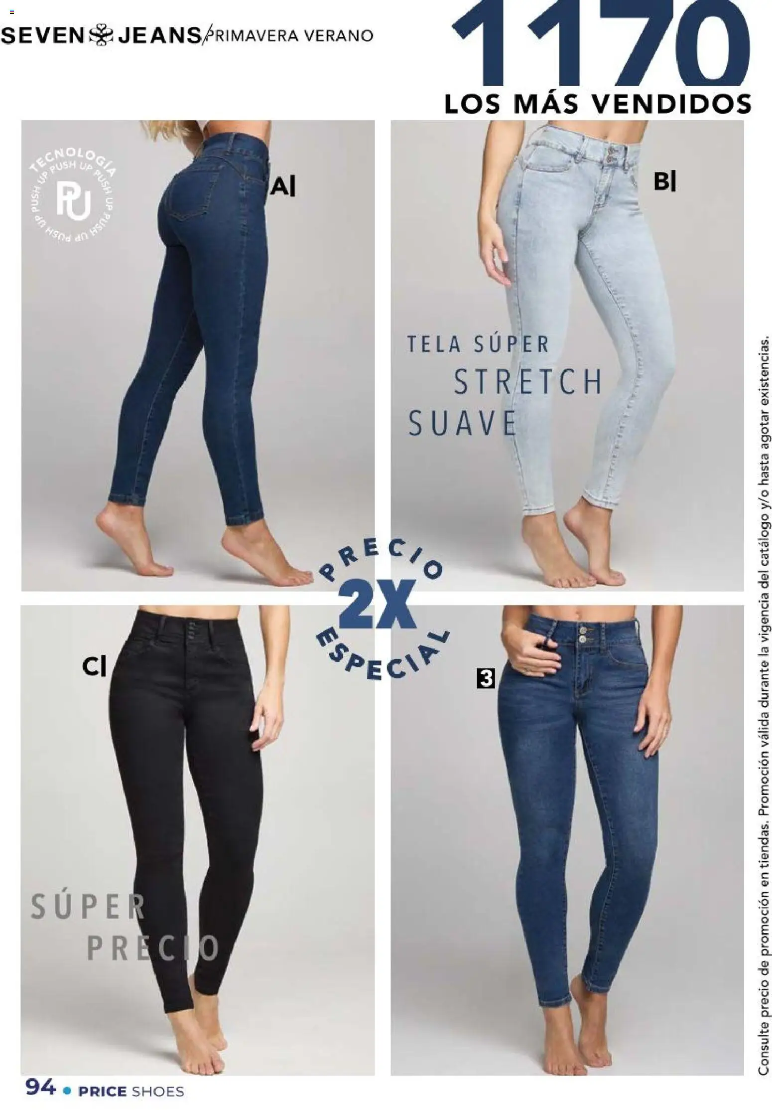 Nuevas ofertas de Price Shoes válidas en toda la República Mexicana desde el 05.02.2026. ¡Encuentra las mejores ofertas en Price Shoes catálogo Jeans! | Página: 94
