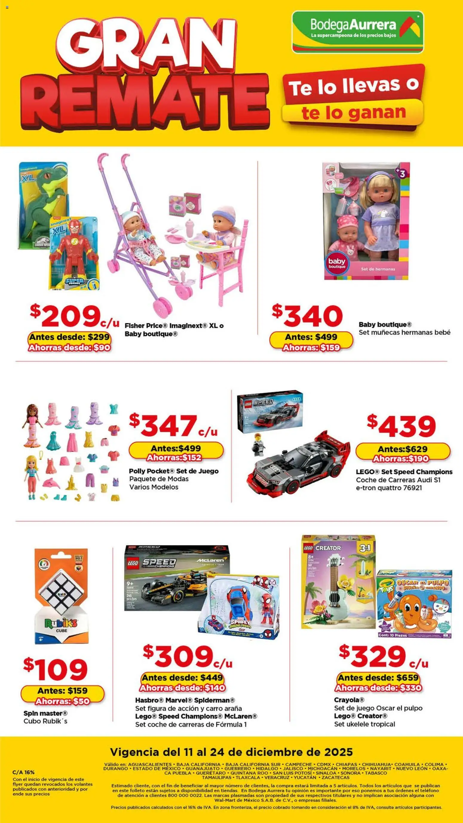 Nuevas ofertas de Bodega Aurrerá válidas en toda la República Mexicana desde el 11.12.2025. ¡Encuentra las mejores ofertas en Bodega Aurrerá folleto Gran Remate! | Página: 2 | Productos: Juego, Té, Teléfono