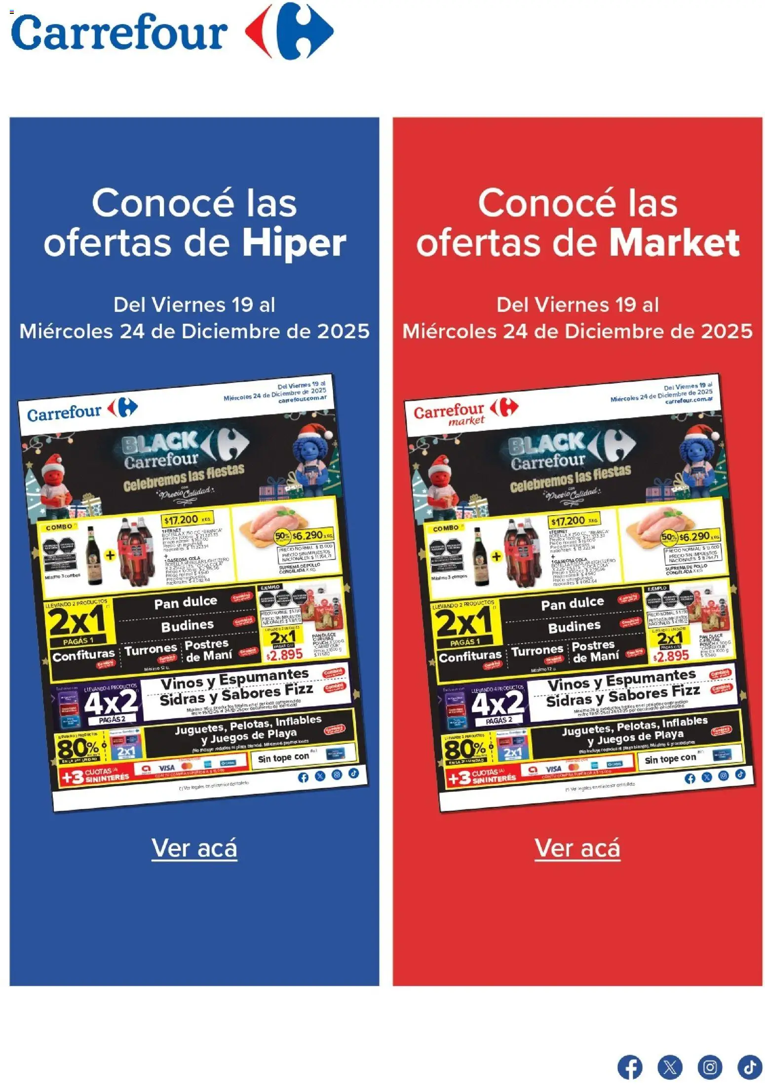 Carrefour ofertas │ válido desde el 19.12.2025 | Página: 1 | Productos: Pollo, Gaseosa, Mani, Pan
