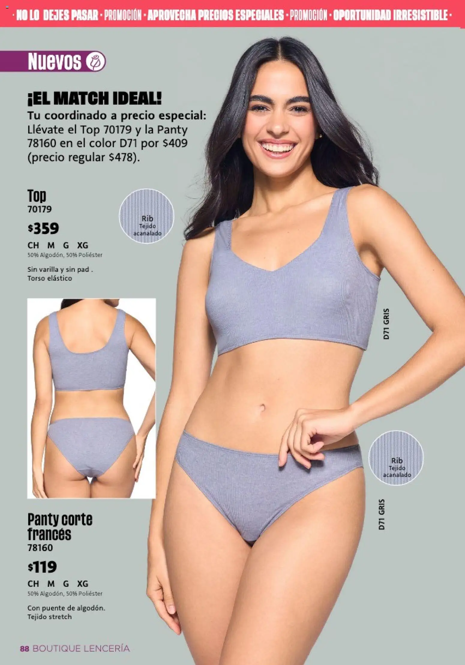 Nuevas ofertas de Ilusión válidas en toda la República Mexicana desde el 01.02.2026. ¡Encuentra las mejores ofertas en Ilusión catálogo Primavera! | Página: 90 | Productos: Top, Lenceria