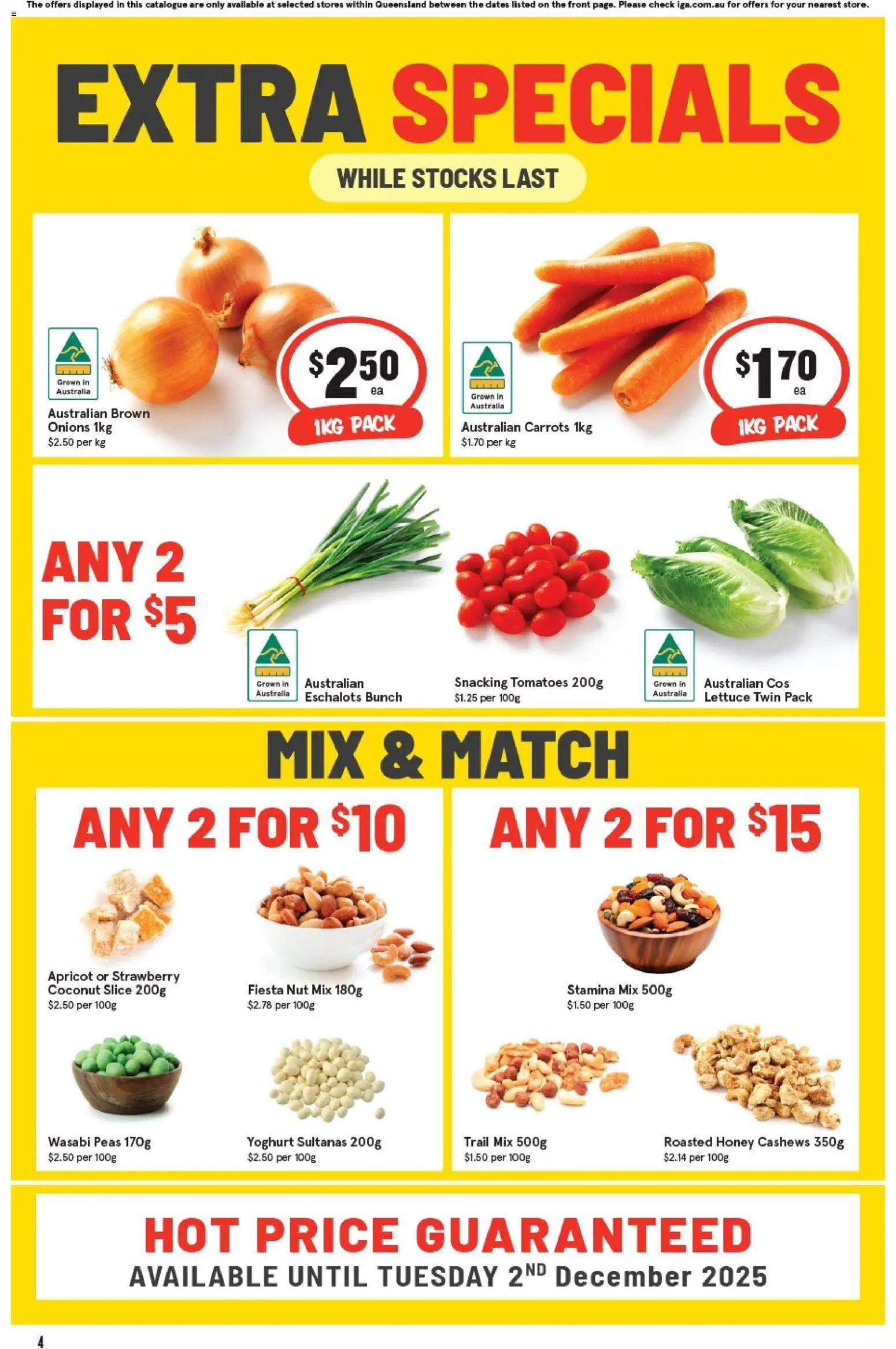 IGA catalogue - valid from 05.11.2025 | Page: 1 | Products: Yoghurt, Lettuce, Carrots, Onions