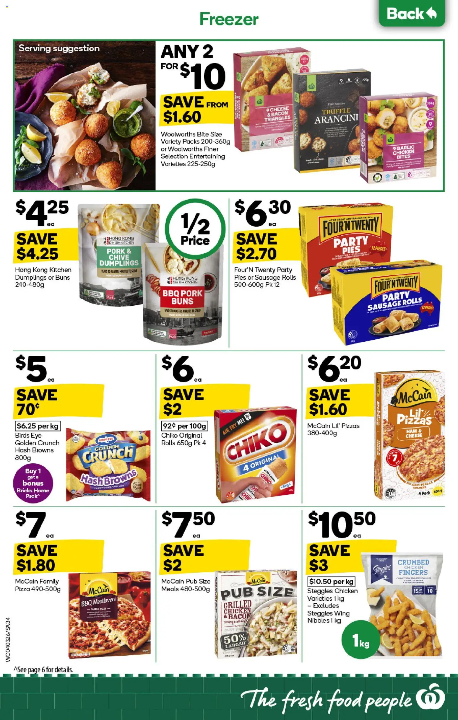 Woolworths catalogue - valid from 04.03.2026 | Page: 34 | Products: Cheese, Pizza, Sausage, Garlic
