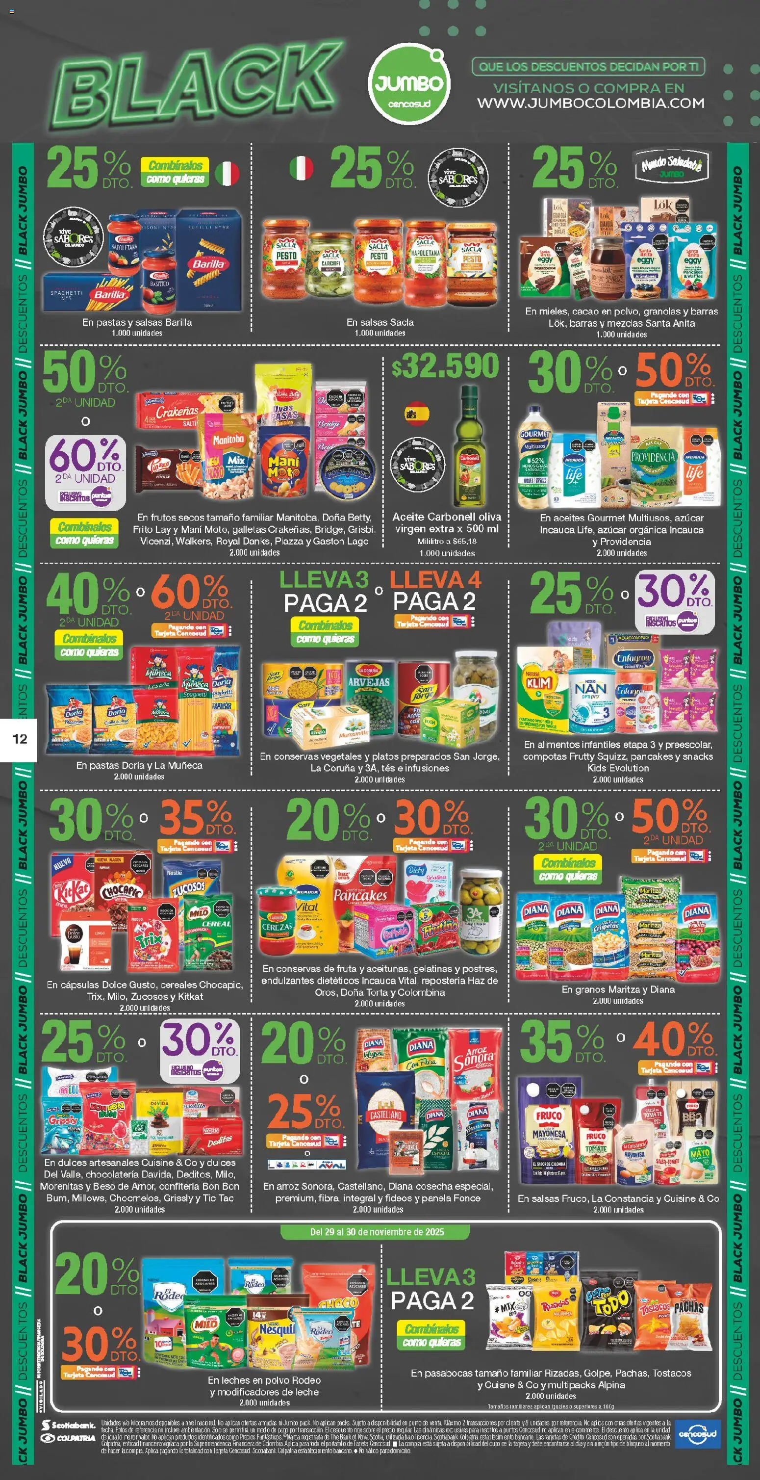 Jumbo revista - valida desde el 27.11.2025 | Página: 12 | Productos: Arvejas, Mayonesa, Ruana, Uvas pasas