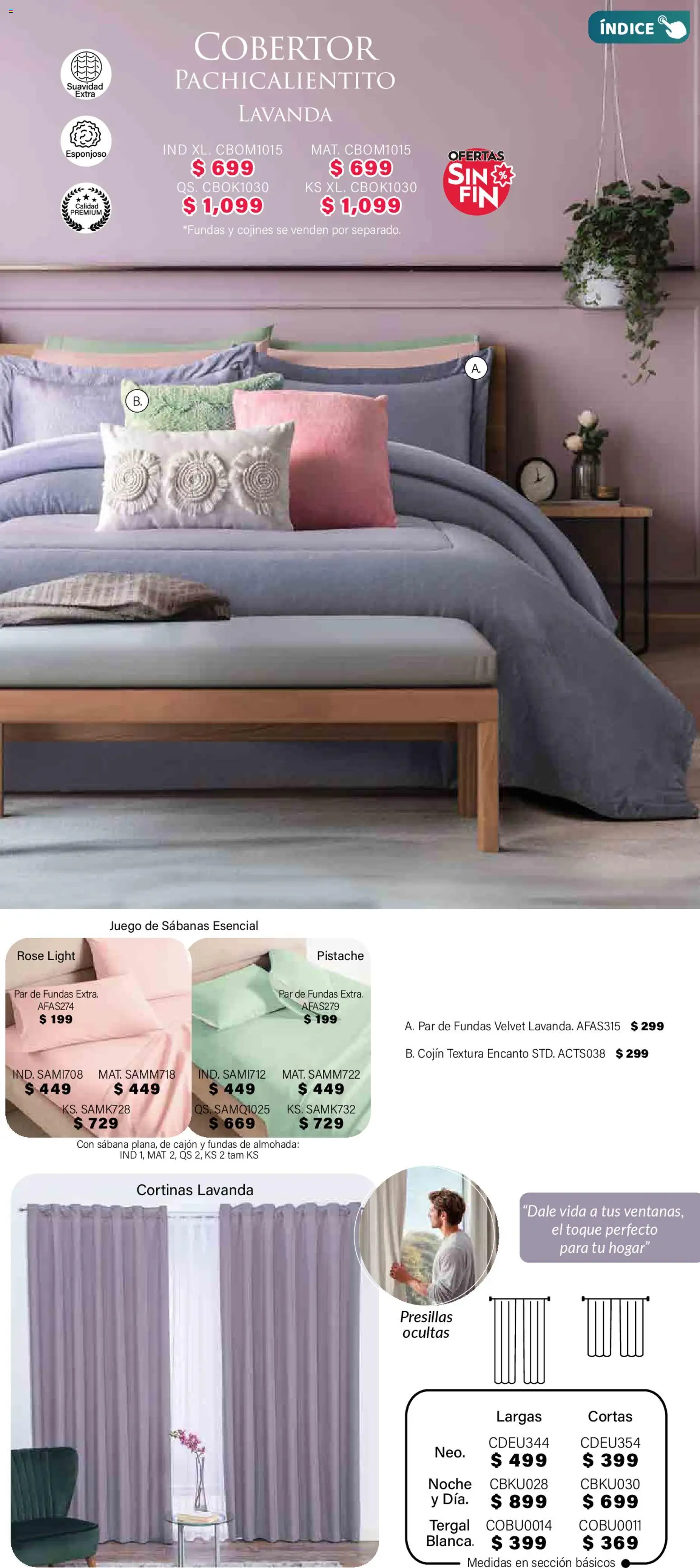 Nuevas ofertas de Colchas Concord válidas en toda la República Mexicana desde el 01.11.2025. ¡Encuentra las mejores ofertas en Colchas Concord Buen Fin! | Página: 296 | Productos: Cobertor, Juego, Almohada, Sabanas