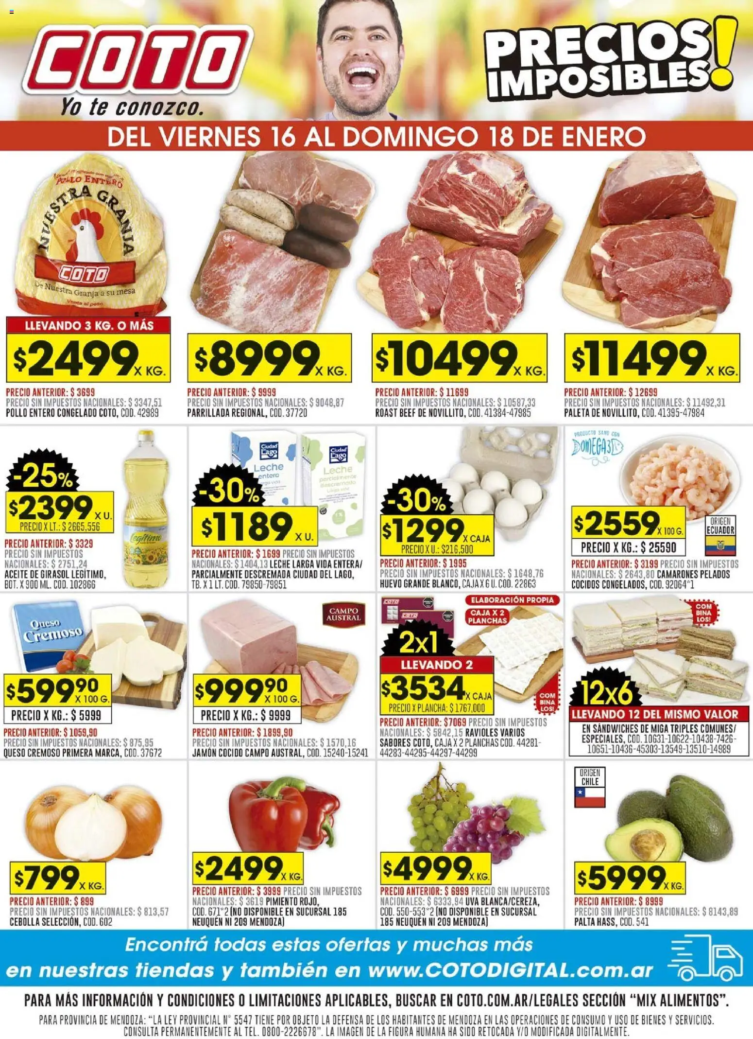Coto - Mix │ válido desde el 16.01.2026 | Página: 1 | Productos: Peso, Paleta, Leche, Pimiento