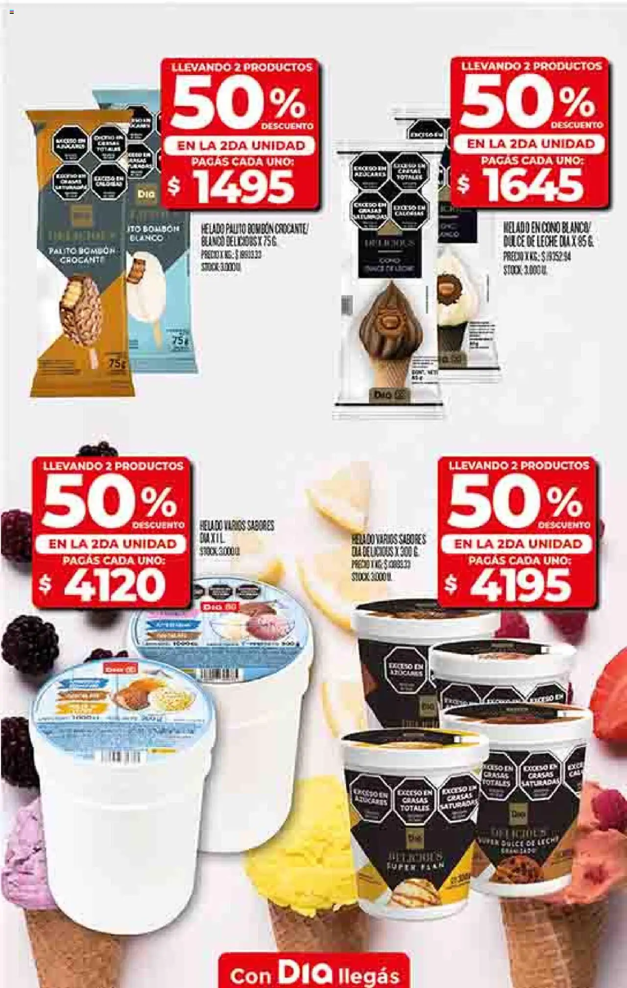 Supermercado DIA Ofertas │ válido desde el 25.06.2025 | Página: 44 | Productos: Helado, Dulce de leche, Leche