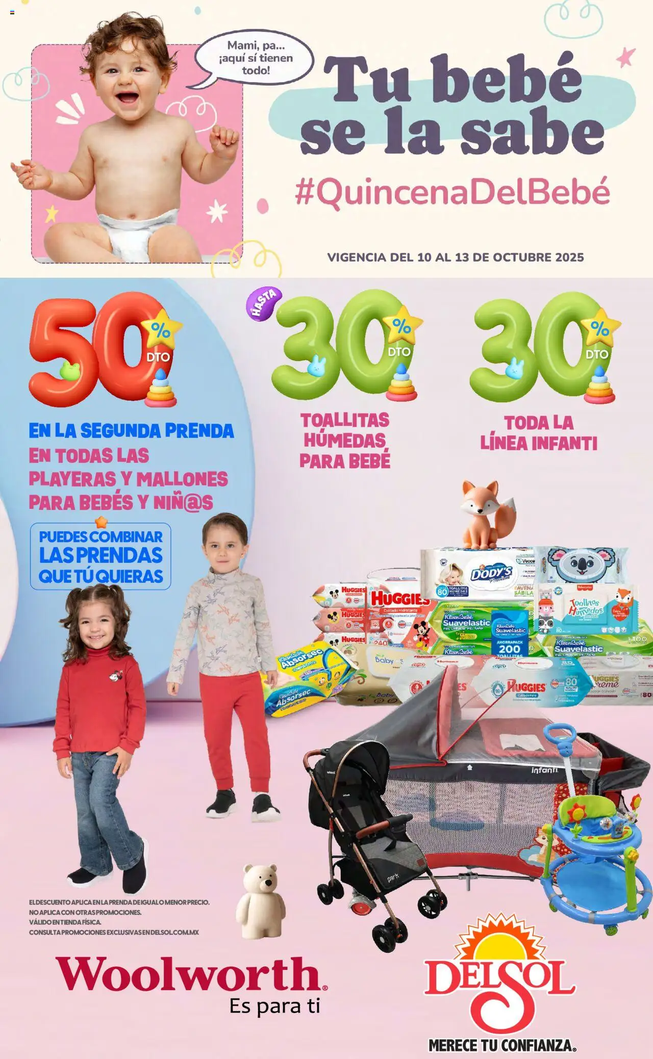 Nuevas ofertas de Del Sol y Woolworth válidas en toda la República Mexicana desde el 10.10.2025. ¡Encuentra las mejores ofertas en Del Sol y Woolworth - Catálogo - Quincena del Bebé Accesorios! | Página: 1 | Productos: Avena, Toallitas húmedas
