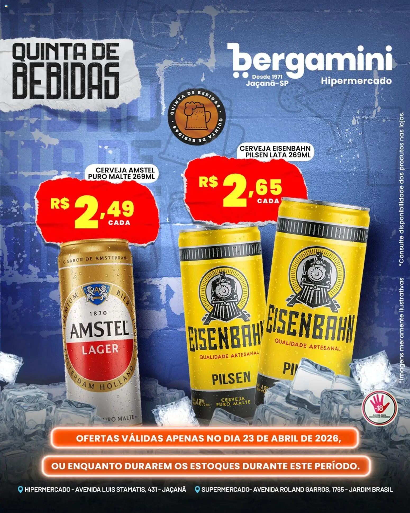 Supermercado Bergamini Folheto - válido de 23.04.2026 | Página: 4 | Produtos: Eisenbahn, Cerveja