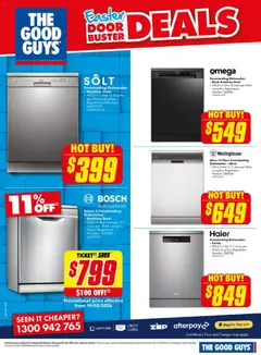 Preview of The Good Guys catalogue  - valid from 29.03.2026 | Page: 12 | Products: Door, Dishwasher