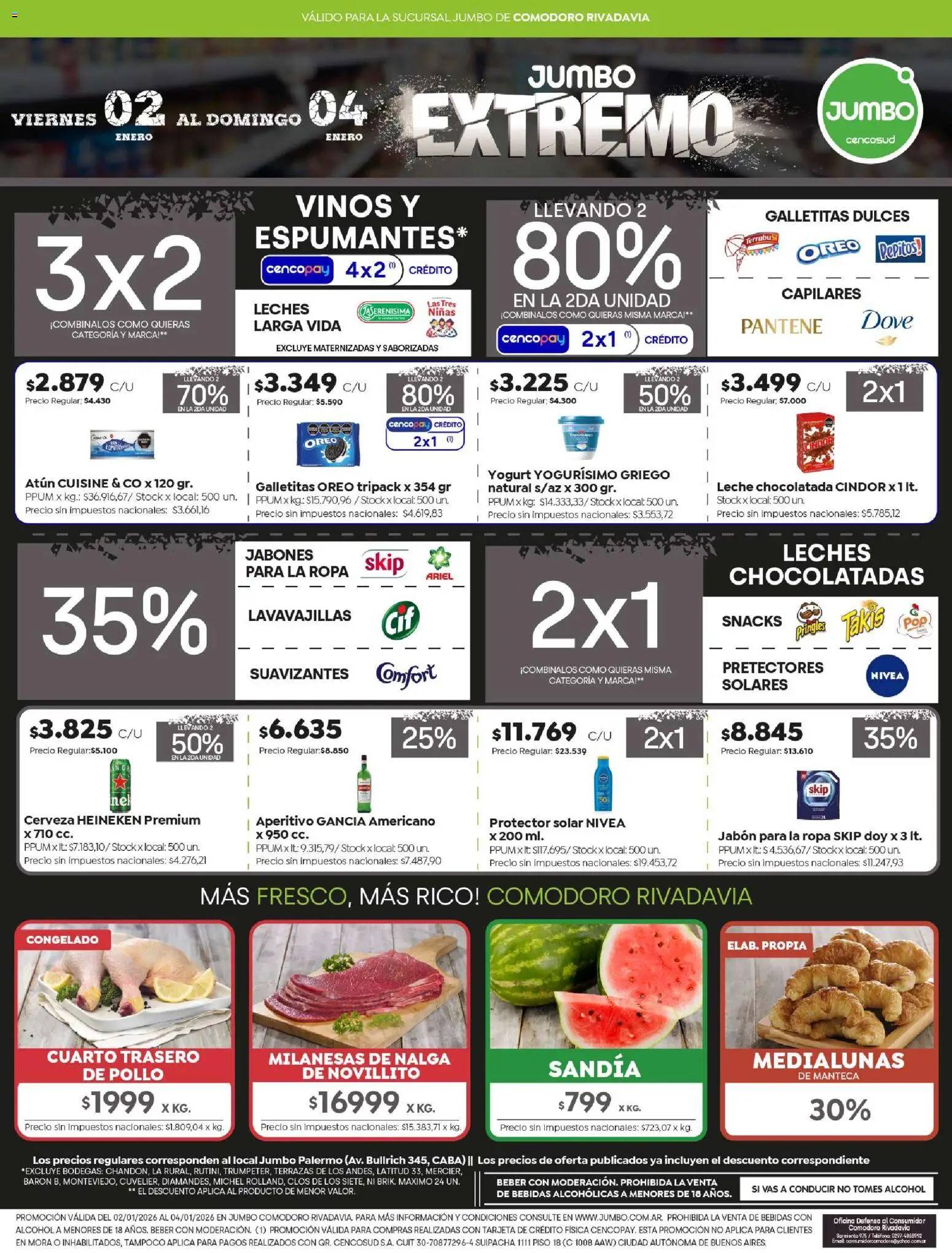 Jumbo - Ofertas | Comodoro │ válido desde el 02.01.2026 | Página: 1 | Productos: Teléfono, Galletitas, Sandía, Jabón