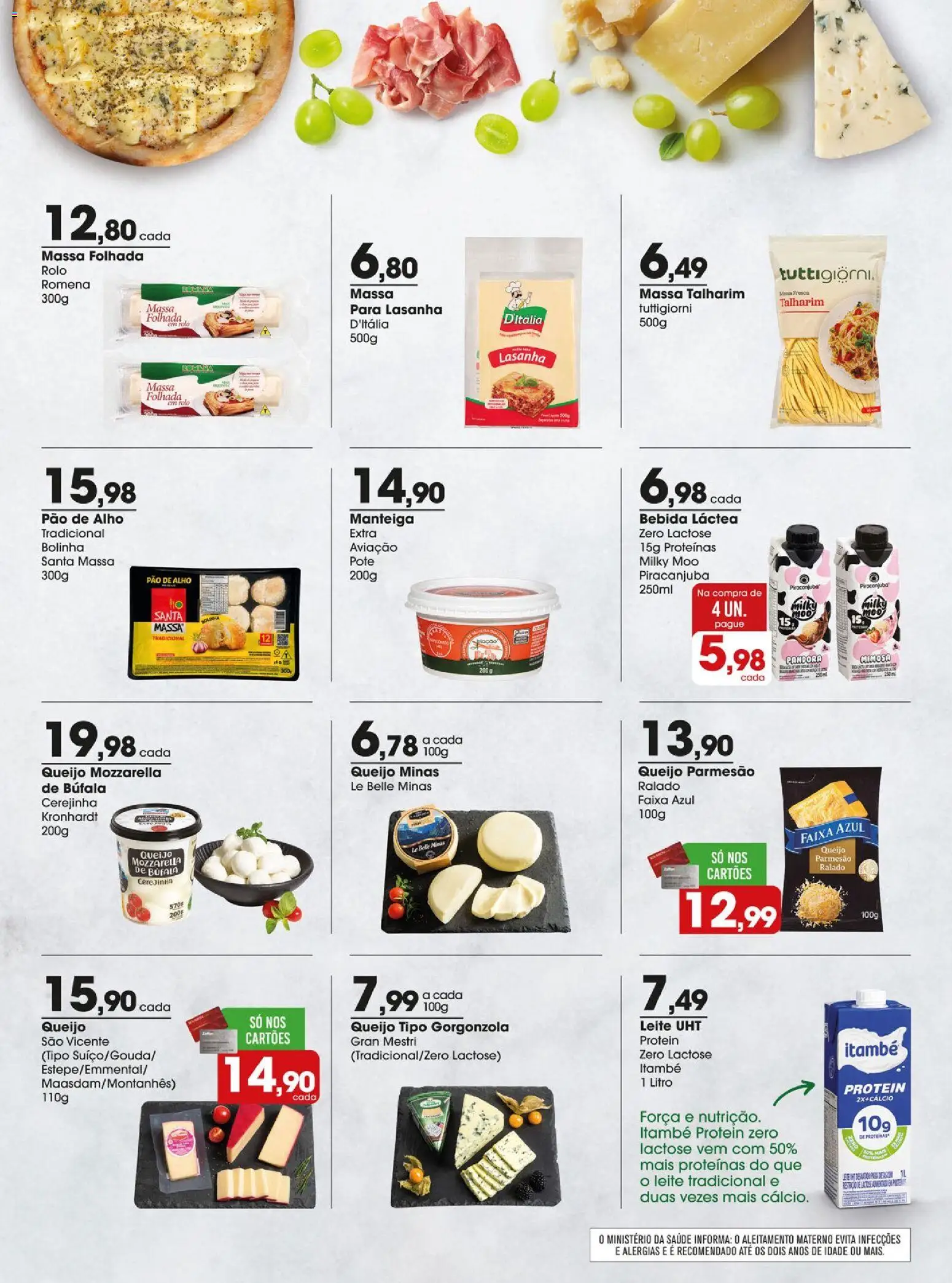 Zaffari Folheto - válido de 19.02.2026 | Página: 8 | Produtos: Pao de alho, Leite, Queijo, Queijo parmesão
