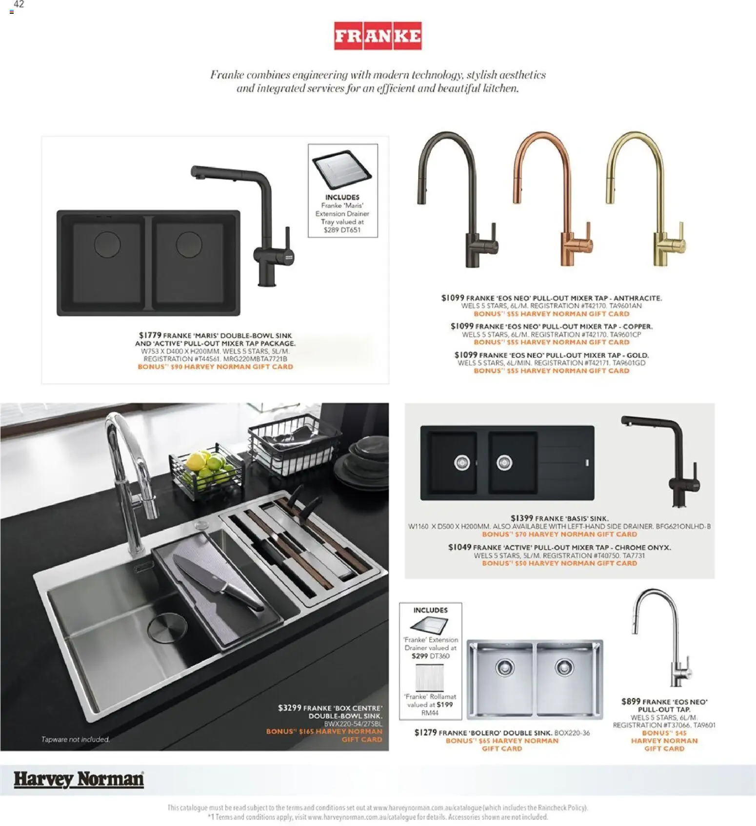 Harvey Norman catalogue - valid from 29.04.2026 | Page: 42 | Products: Sink, Tap, Accessories, Mixer