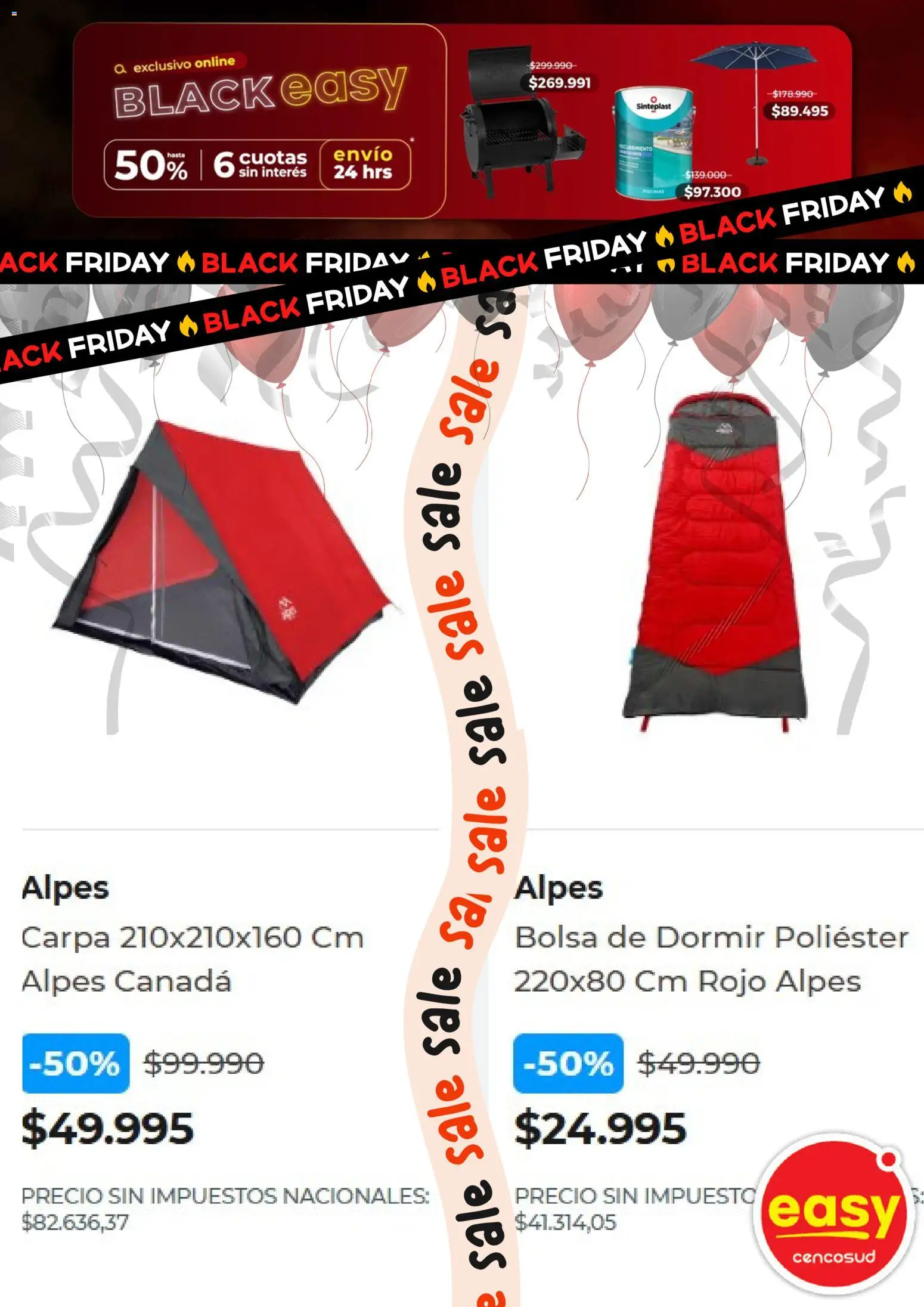 Easy - Black Friday │ válido desde el 20.10.2025 | Página: 4 | Productos: Carpa, Bolsa de dormir, Bolsa