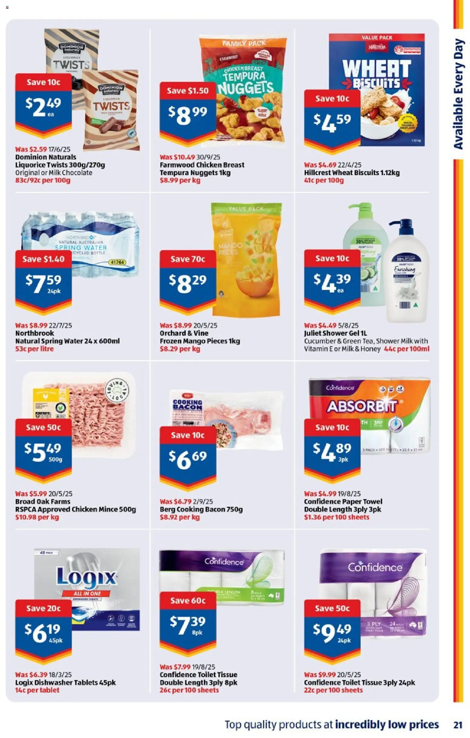 Aldi catalogue - valid from 05.11.2025 | Page: 21 | Products: Shower, Chicken, Dishwasher tablets, Mango