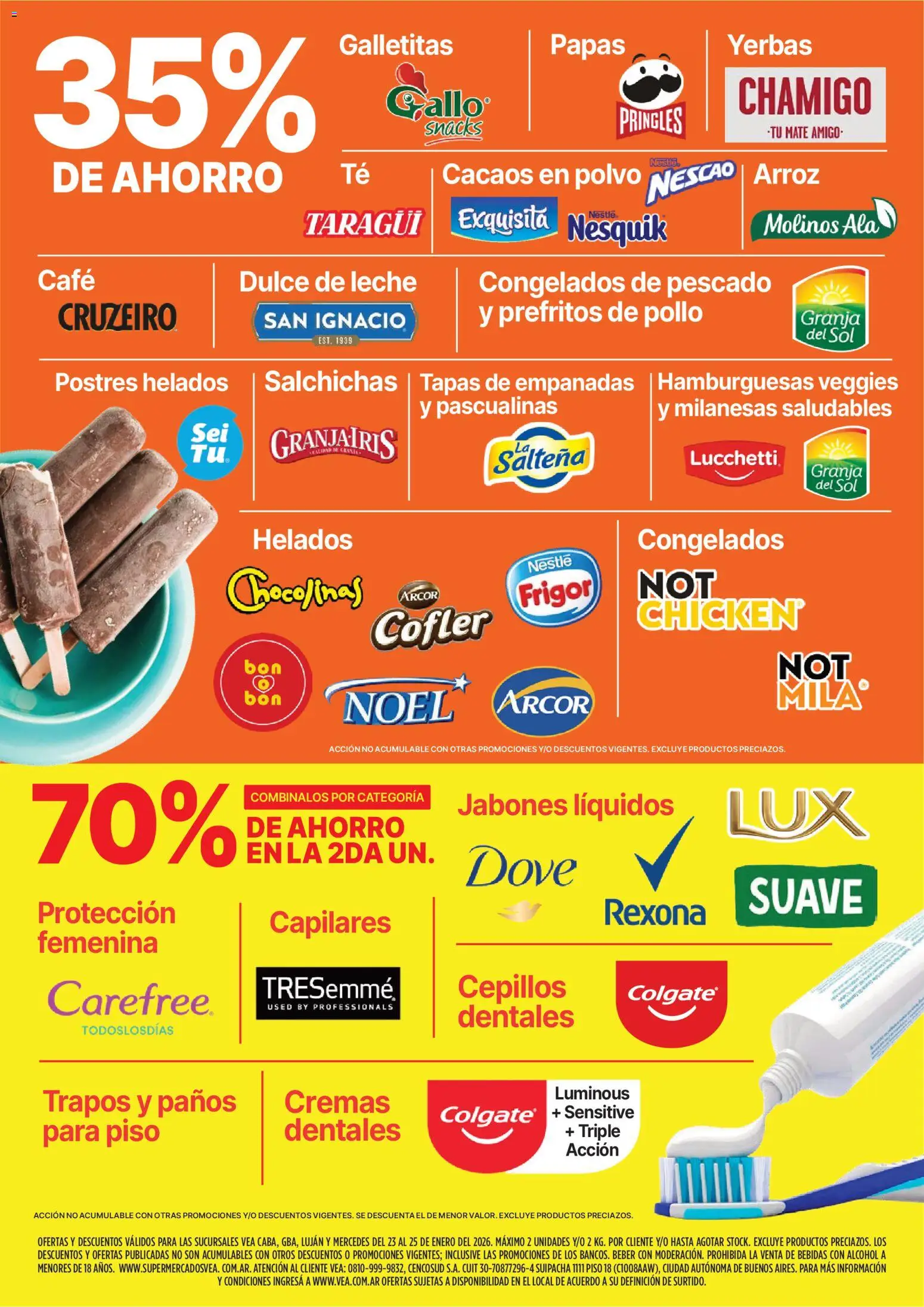 Vea - Ofertas fin de semana BsAs │ válido desde el 23.01.2026 | Página: 5 | Productos: Mate, Pescado, Leche, Café