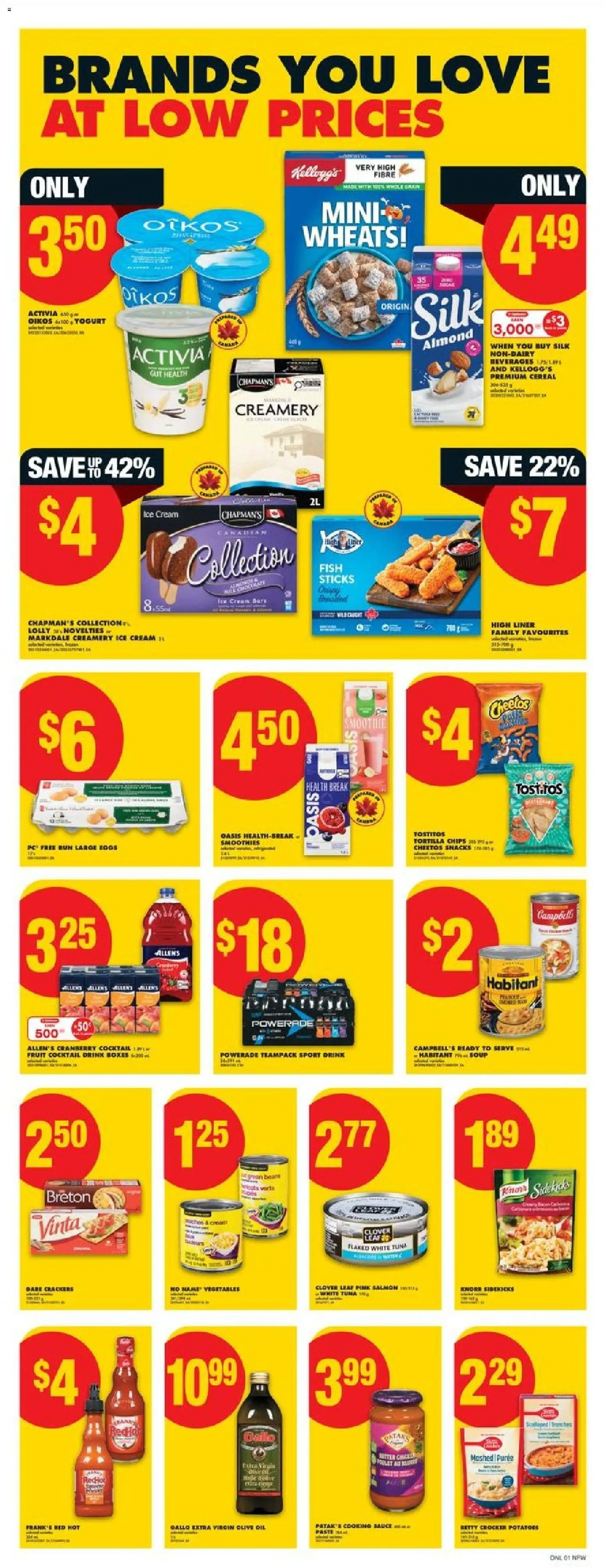No Frills flyer valid from 15.01.2026 | Page: 5 | Products: Pasta, Milk, Yogurt, Eggs