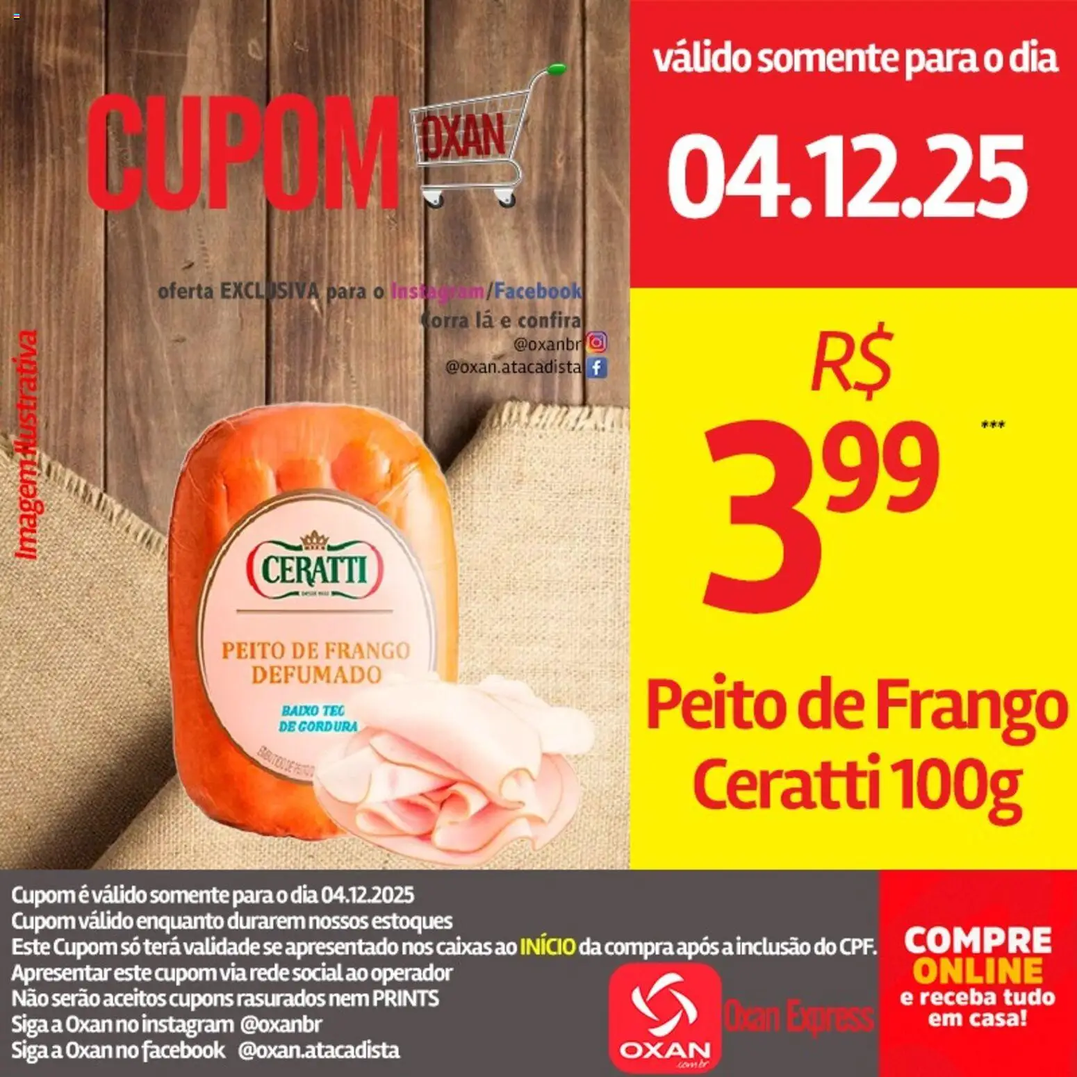 Oxan Atacadista Folheto - válido de 04.12.2025 | Página: 3 | Produtos: Baixo, Frango, Peito de frango