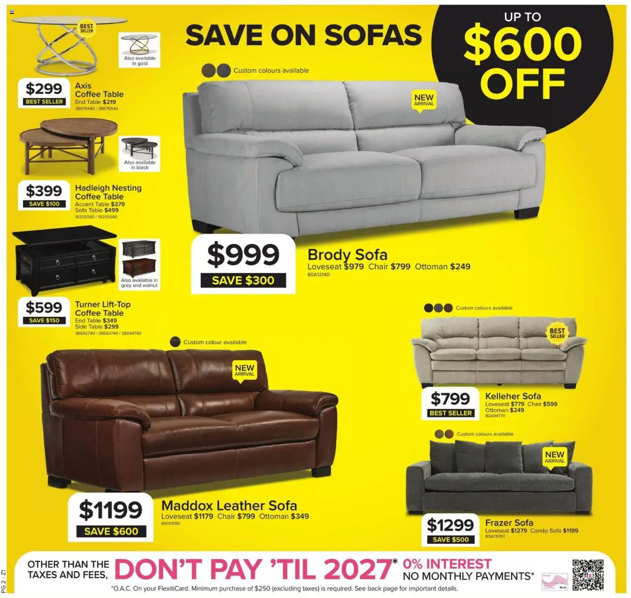Leon's flyer valid from 09.10.2025 | Page: 2 | Products: Sofa, Coffee table, Table, Chair