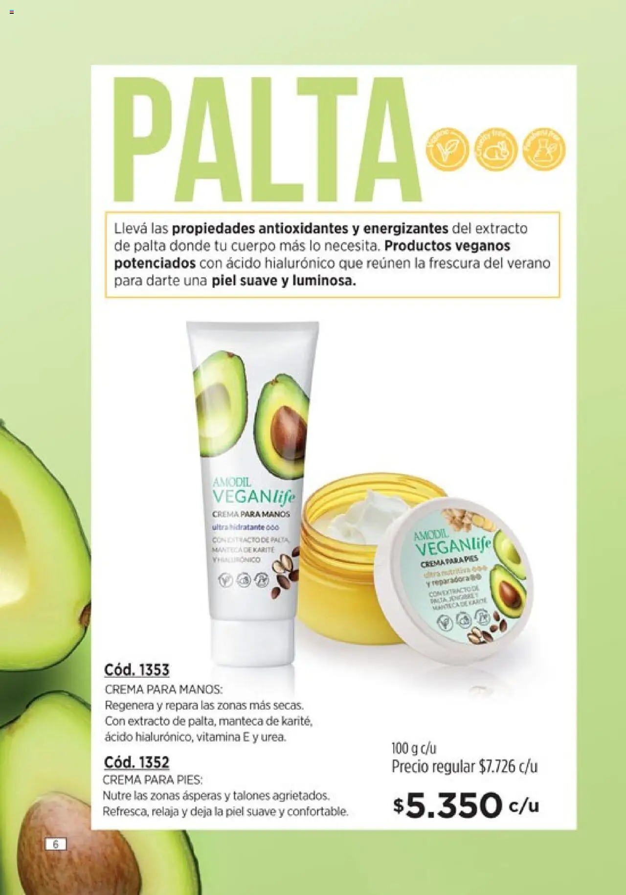 Catálogo Amodil Campaña 16 │ válido desde el 01.10.2025 | Página: 6 | Productos: Palta, Manteca, Crema