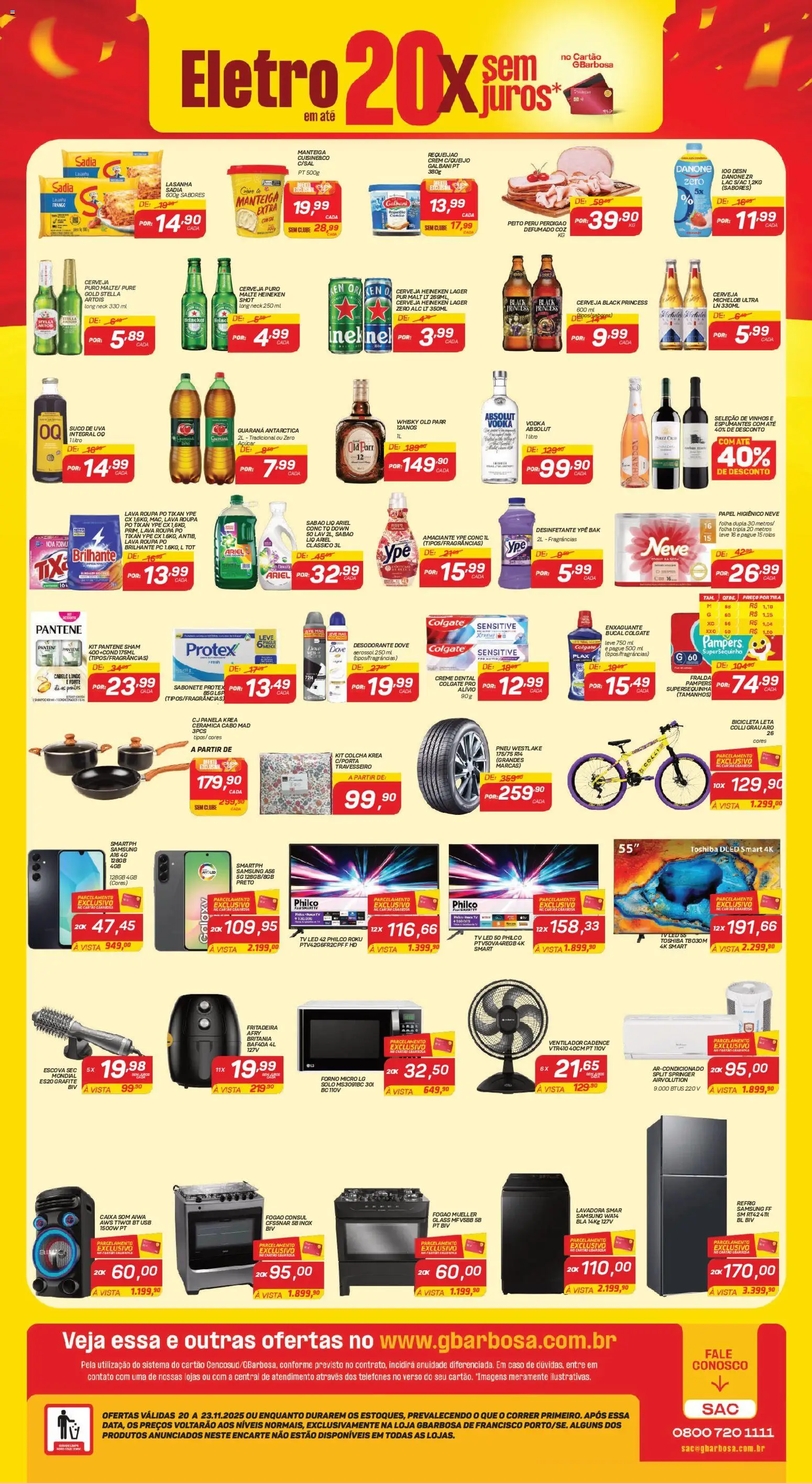Gbarbosa Folheto - válido de 20.11.2025 | Página: 2 | Produtos: Fogão, Pampers, Pó, Escova